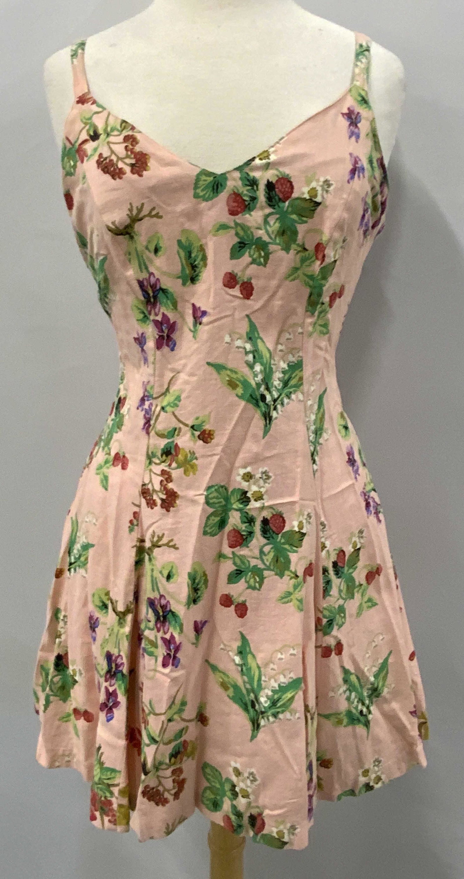 BETSEY JOHNSON Pink Floral Mini Dress (1 of 6)