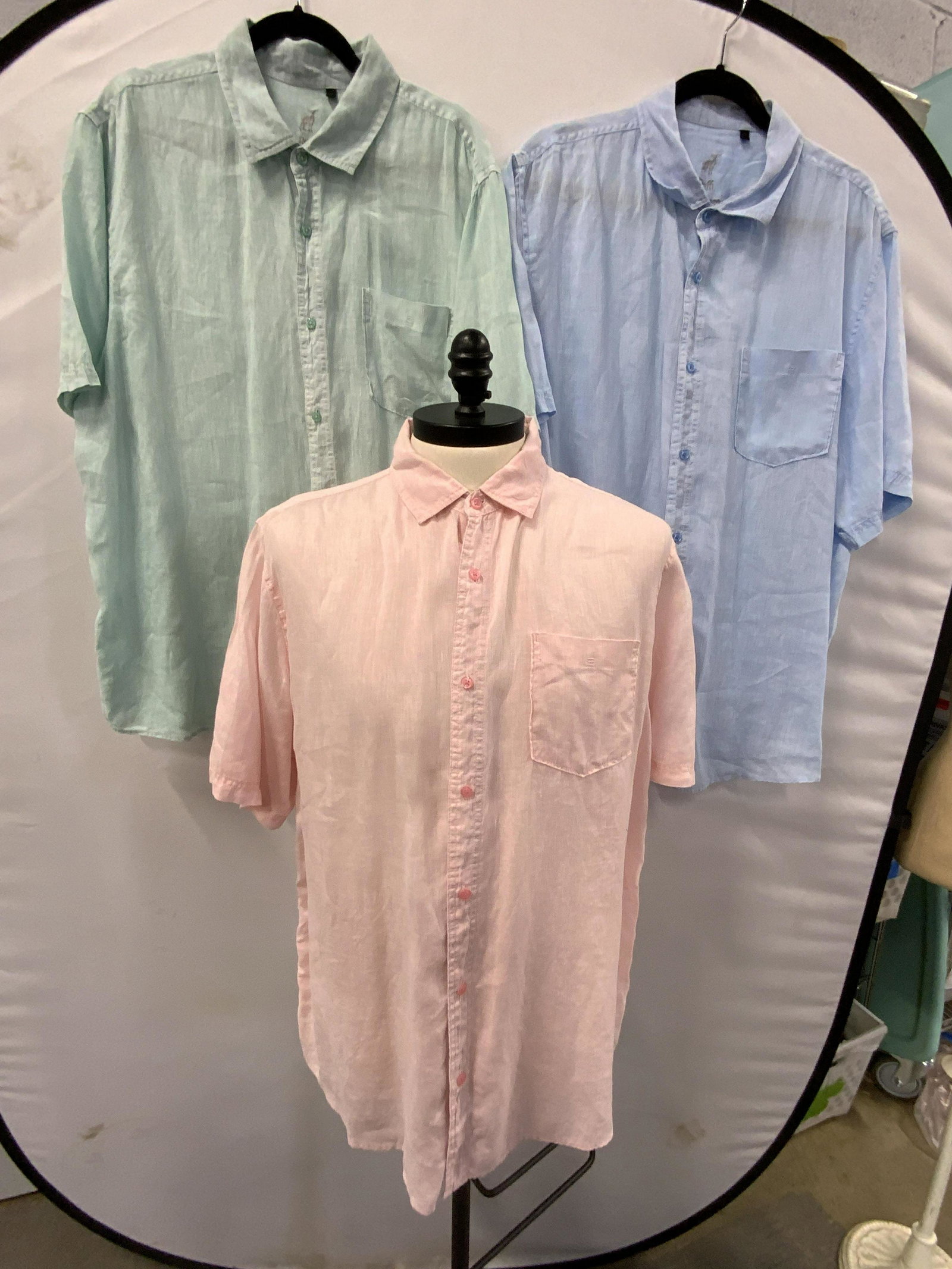Group 3 RAFFI Pure Linen Short Sleeve Button Ups (1 of 9)