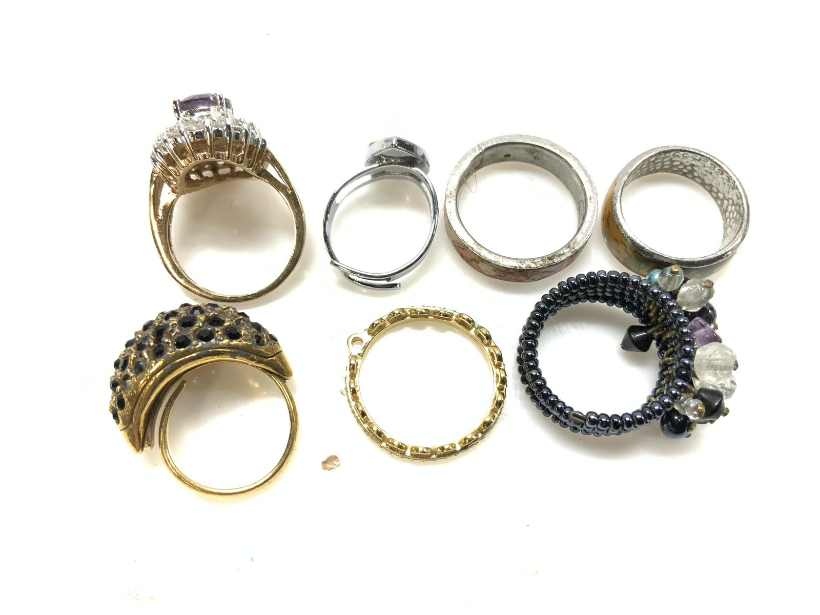 Grp 7 Fashion Rings, CZ, crystal, Handmade (1 of 7)