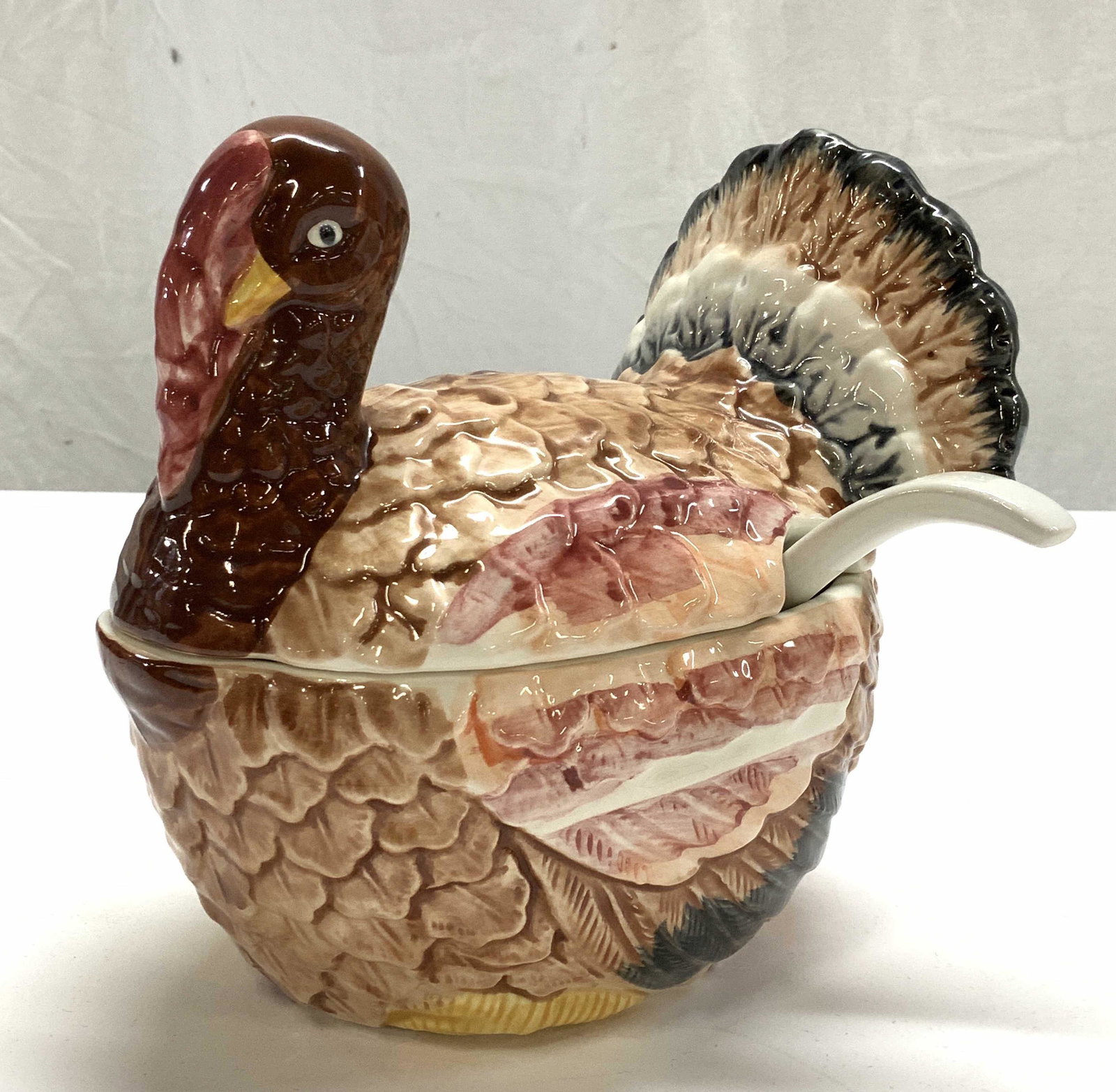 Set 3 Pc Turkey Figure Gravy Boat Tureen, Japan (1 of 8)