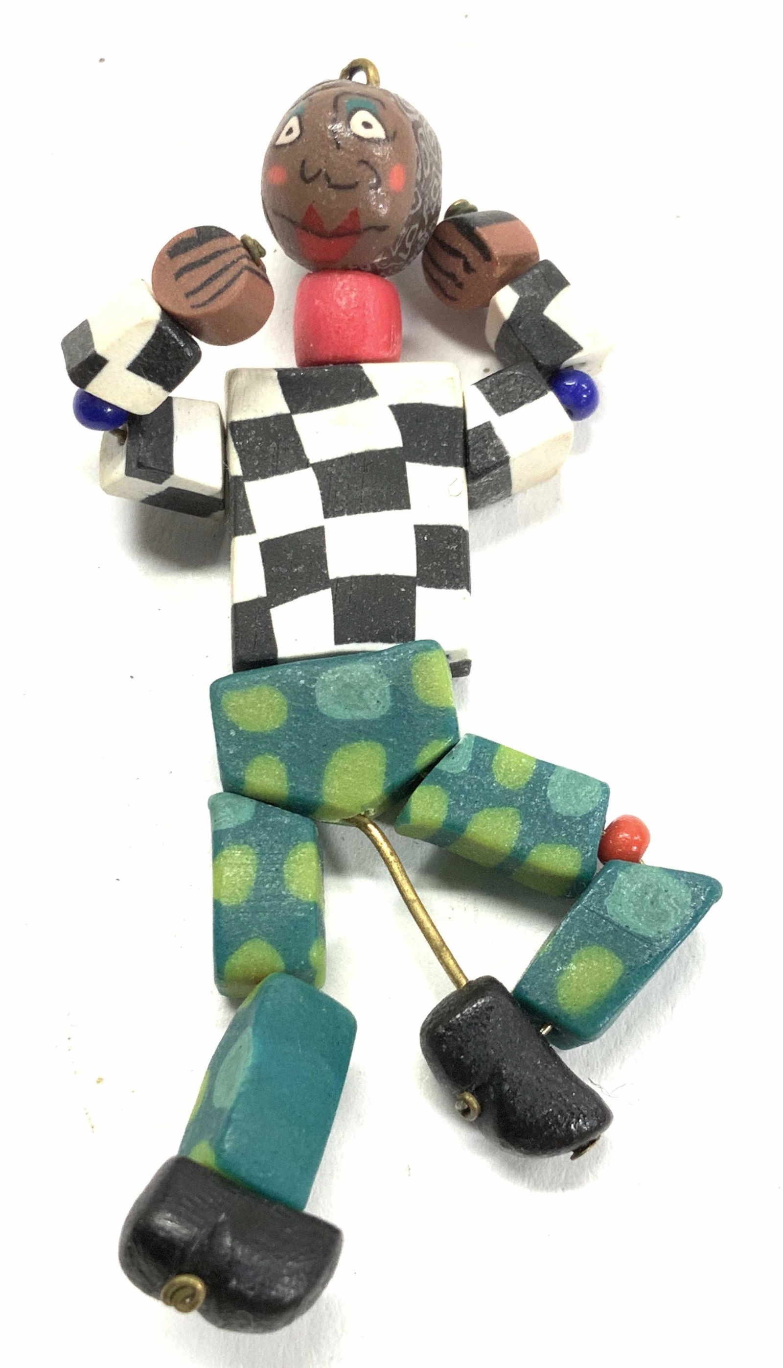 Hand Painted Wood Pendant Figural (1 of 7)