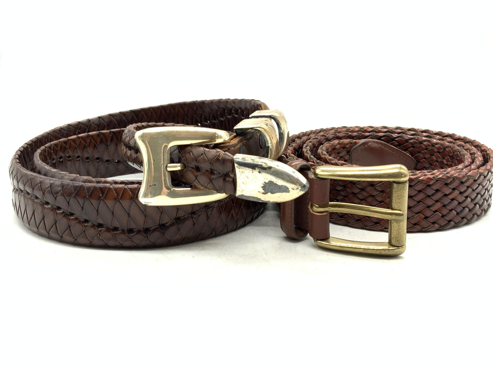 Lot2 Crook Horn Vintage Woven Leather belts (1 of 10)