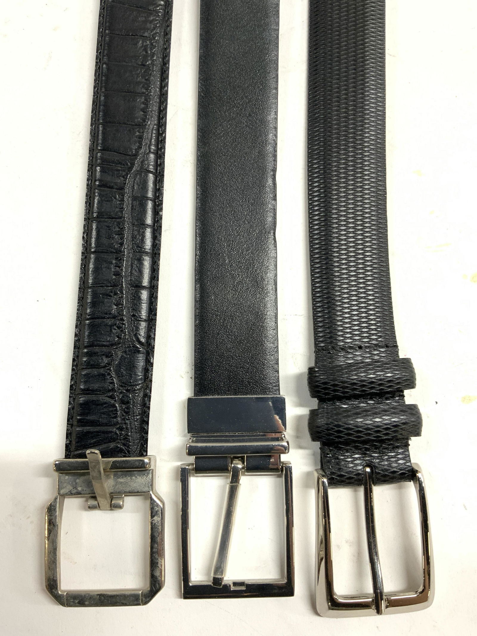 Lot 3 Leather Belts Sz 40, Italy, More (1 of 7)
