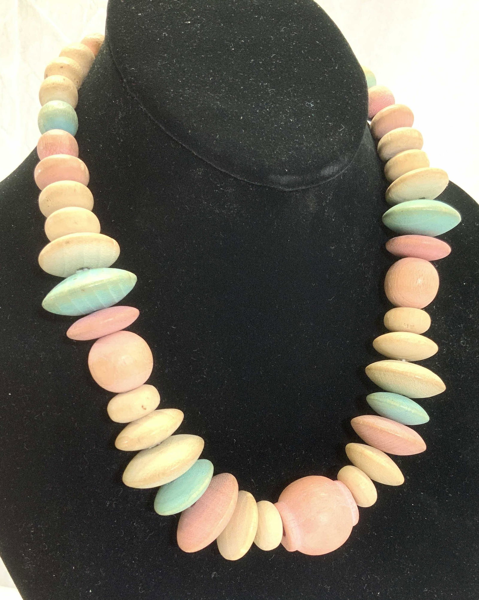 Lightweight Wood Bead Necklace (1 of 6)