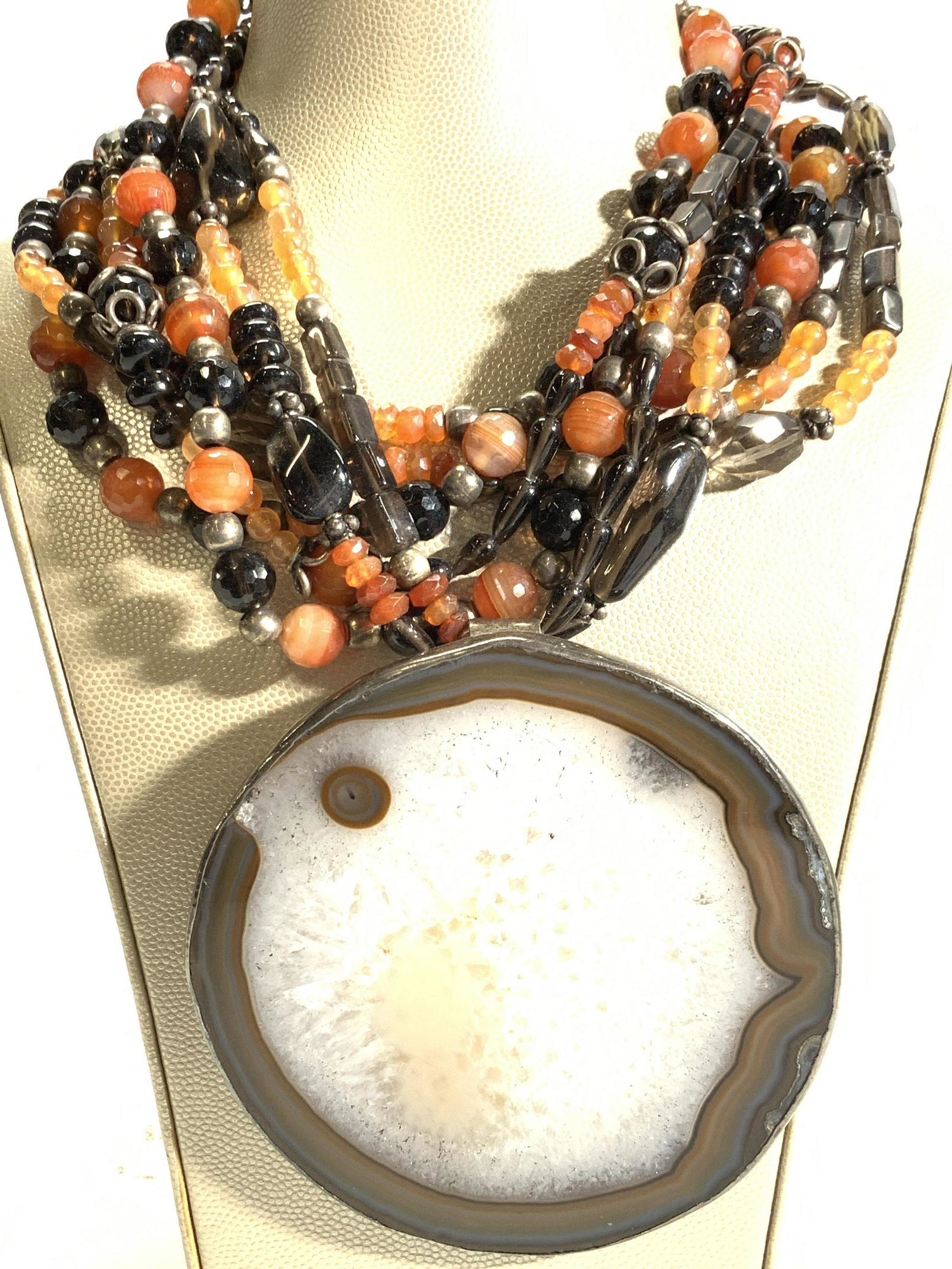 DZ GEODE Pendant Gemstone Necklace in Sterling (1 of 8)