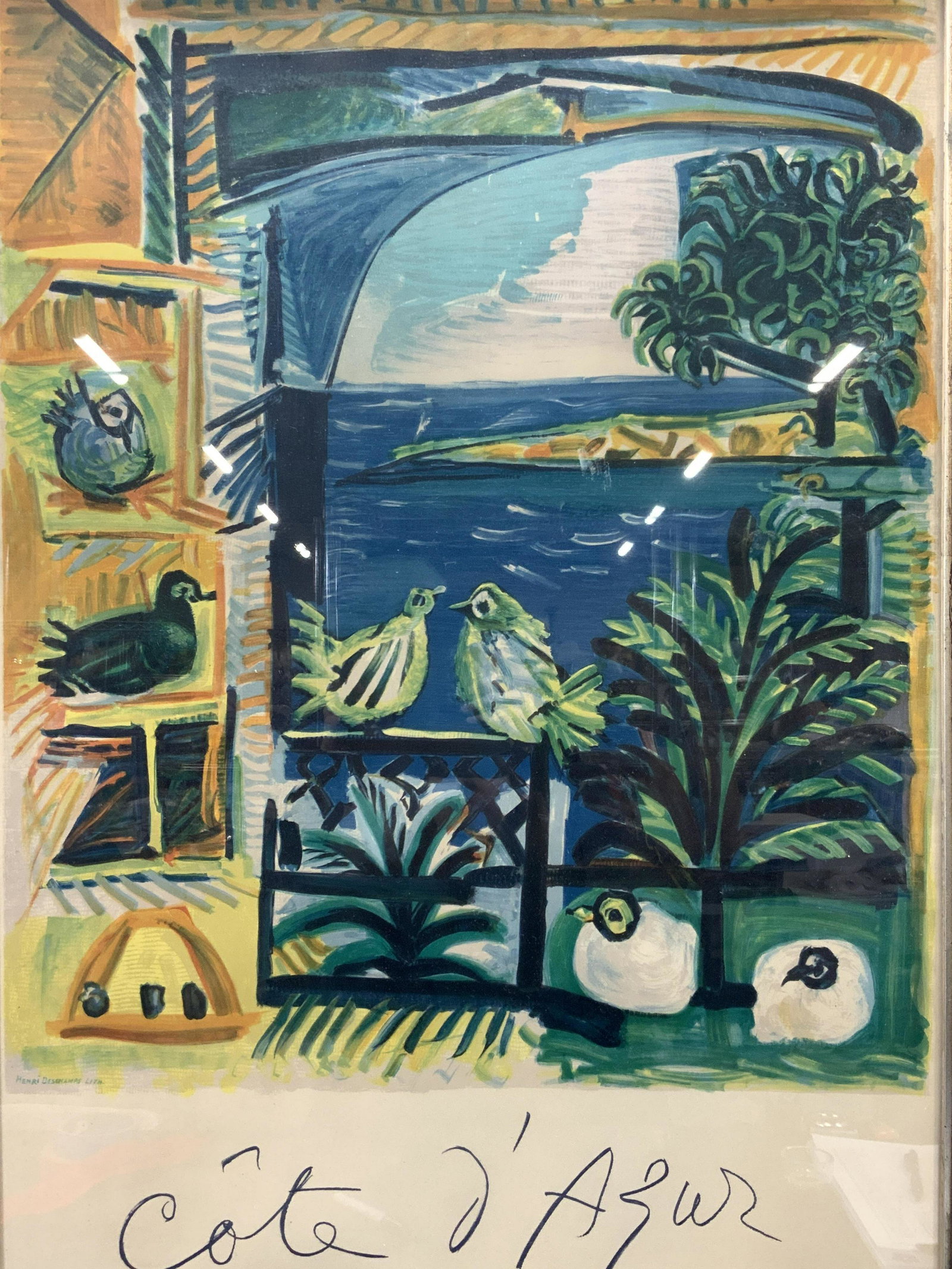 The Pigeons Picasso Cote D Azur Silk Screen Art (1 of 11)