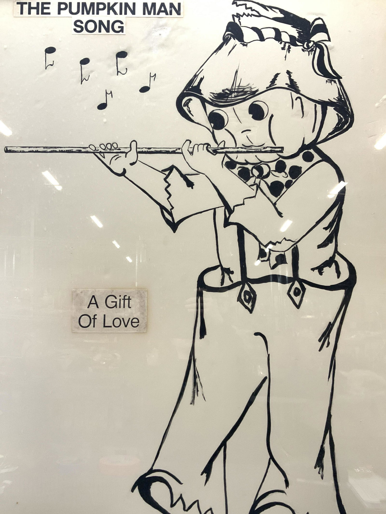 Augustine Signed Pumpkin Man Song Acrylic Painting (1 of 10)