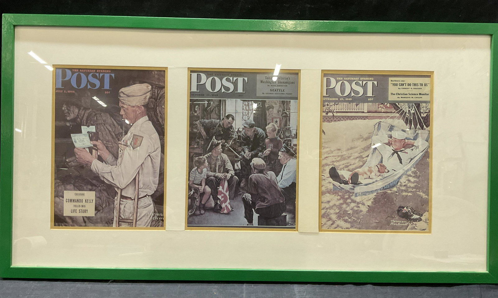 Saturday Evening Post,N Rockwell Litho Triptych (1 of 8)