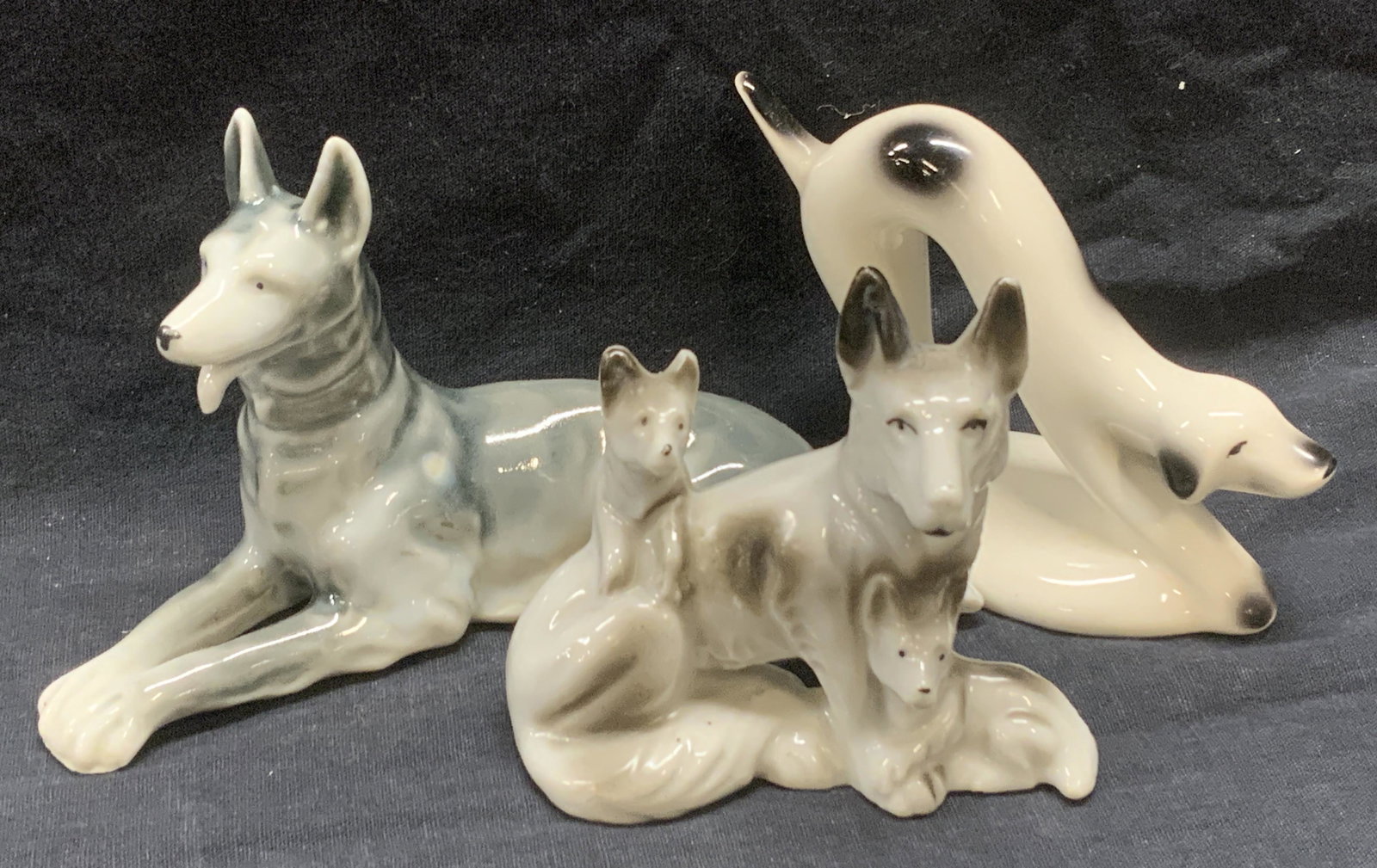 Lot of 3 Vintage Porcelain Dog Figurines (1 of 5)