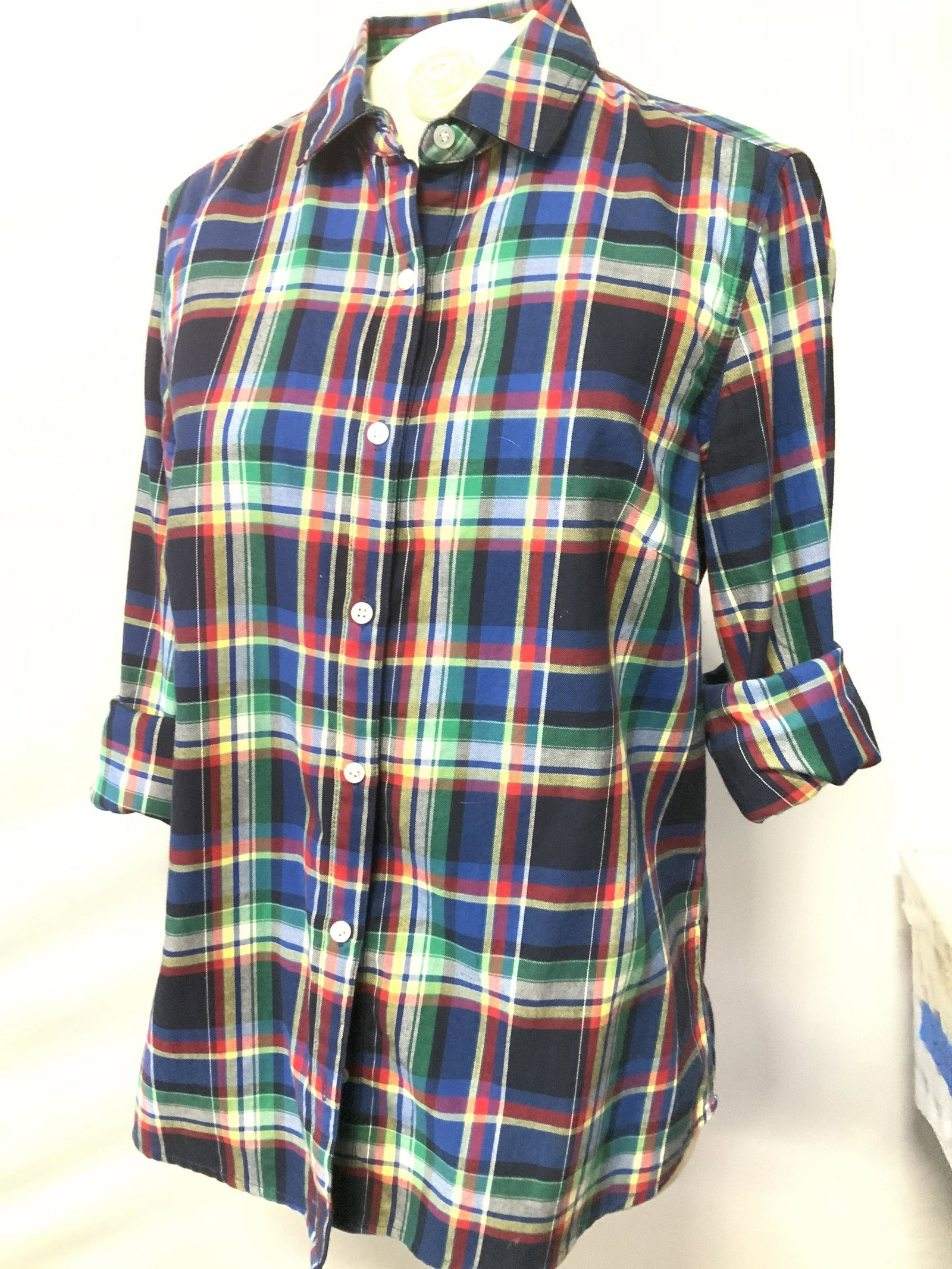 J McLaughlin Plaid Cotton Button Down Shirt (1 of 6)