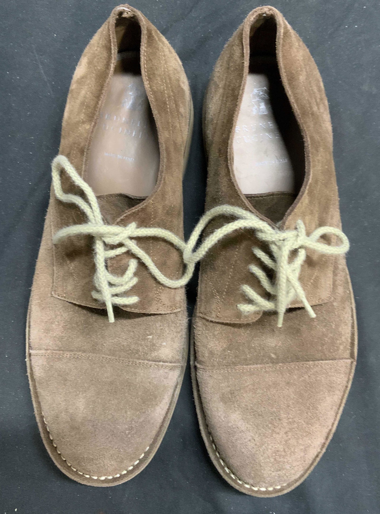 BRUNELLO CUCINELLI Brown Suede Oxfords (1 of 6)