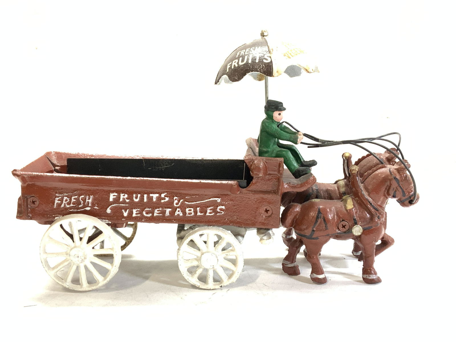 Cast Iron Fruit & Vegetable Cart Folk Art (1 of 8)