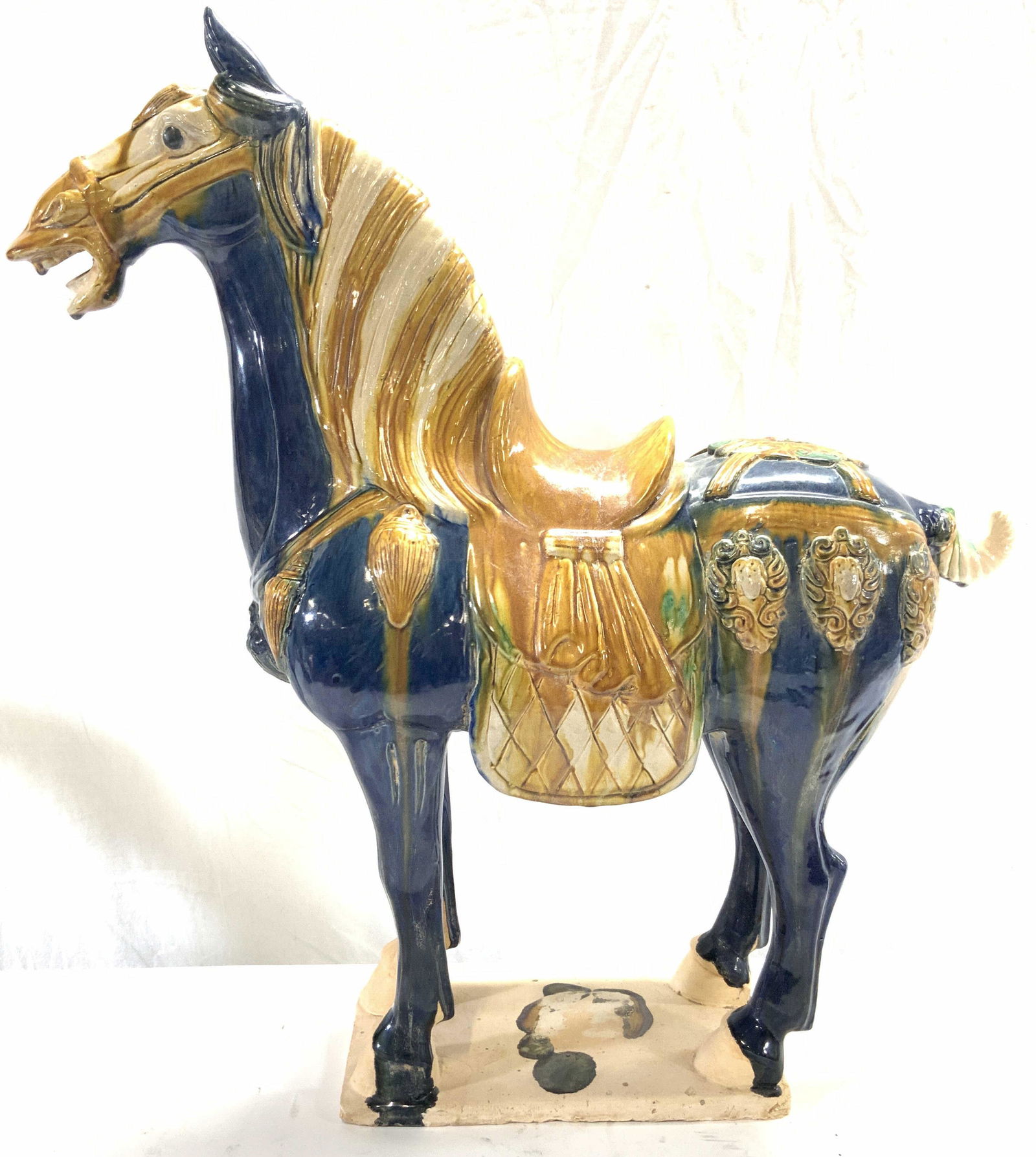 27 Inch Tall Asian Glazed Earthenware Tang Horse (1 of 13)