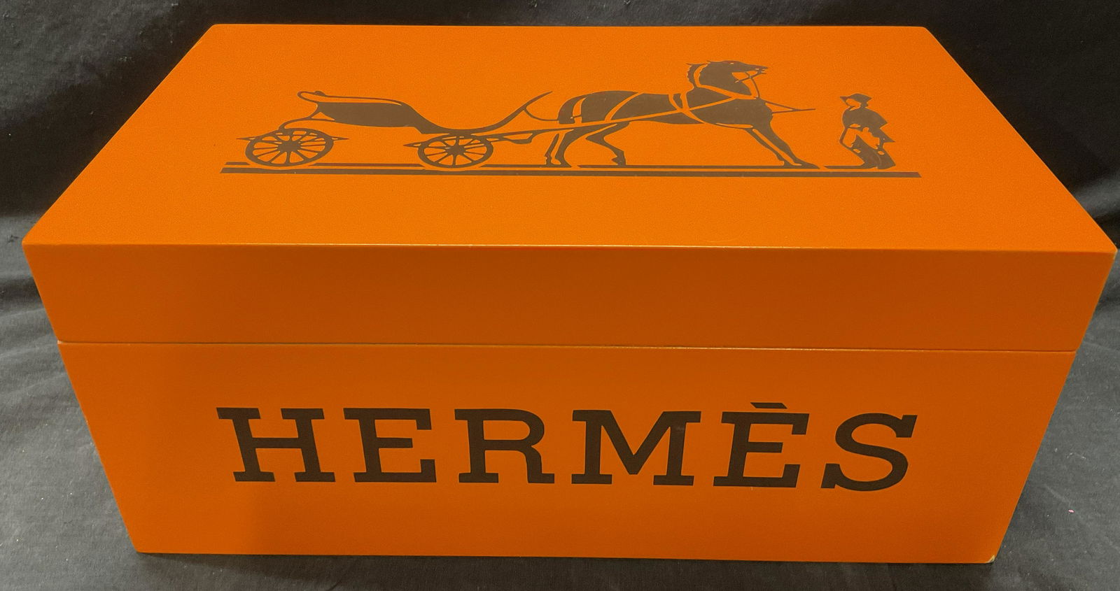 HERMES Lettering & Logo Orange Keepsake Box (1 of 7)