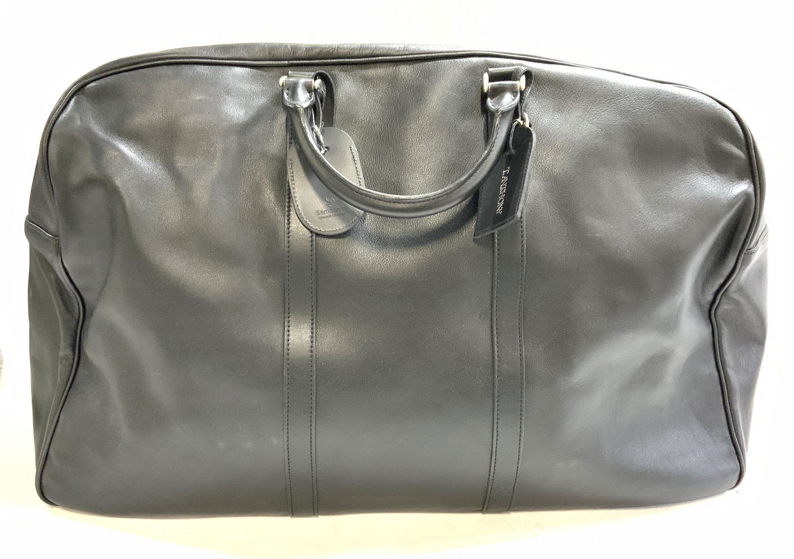 T ANTHONY Black Leather Travel Bag (1 of 10)
