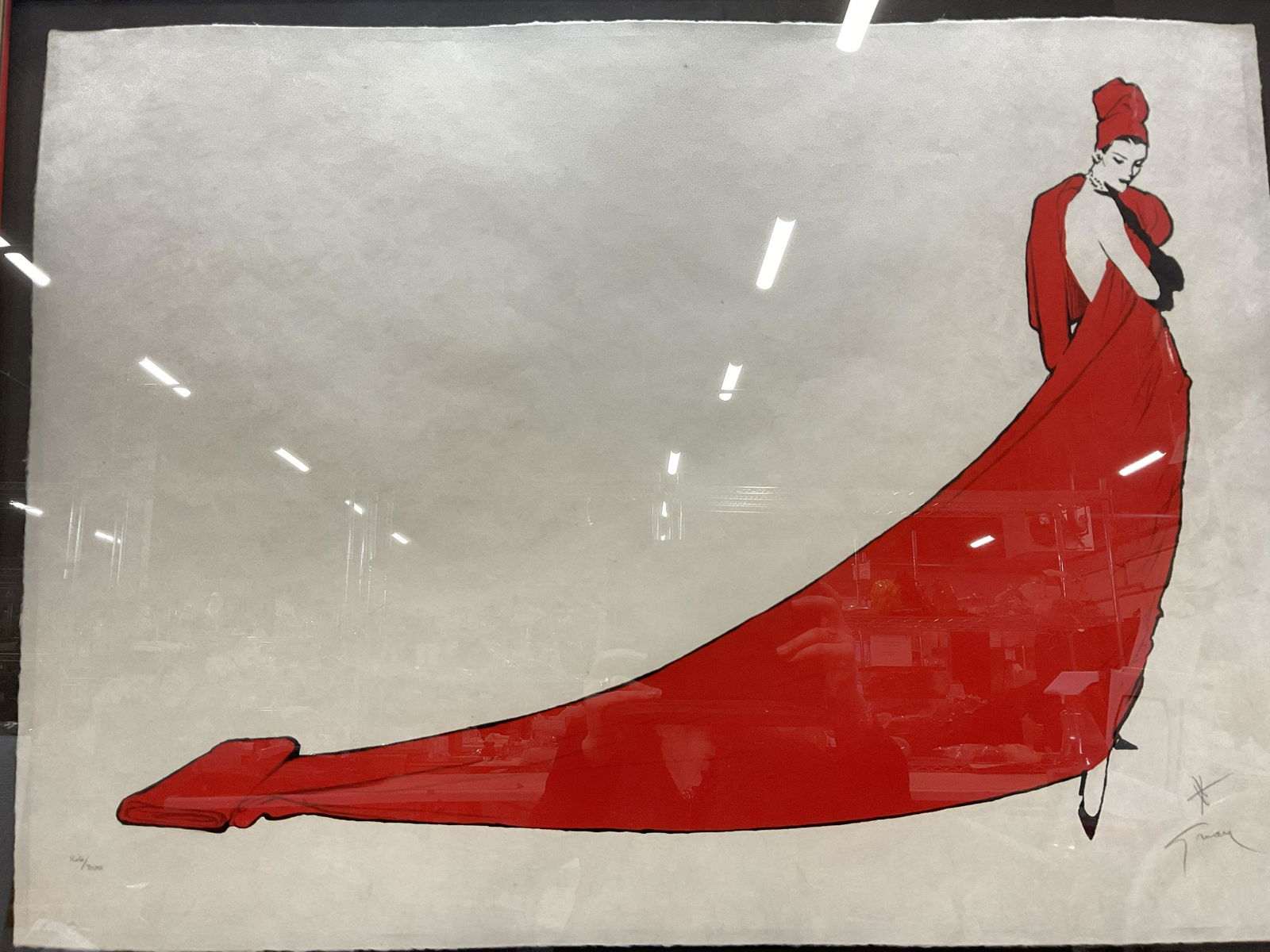SGND R. Gruau, Silk screen, La Drape Rouge (1 of 11)