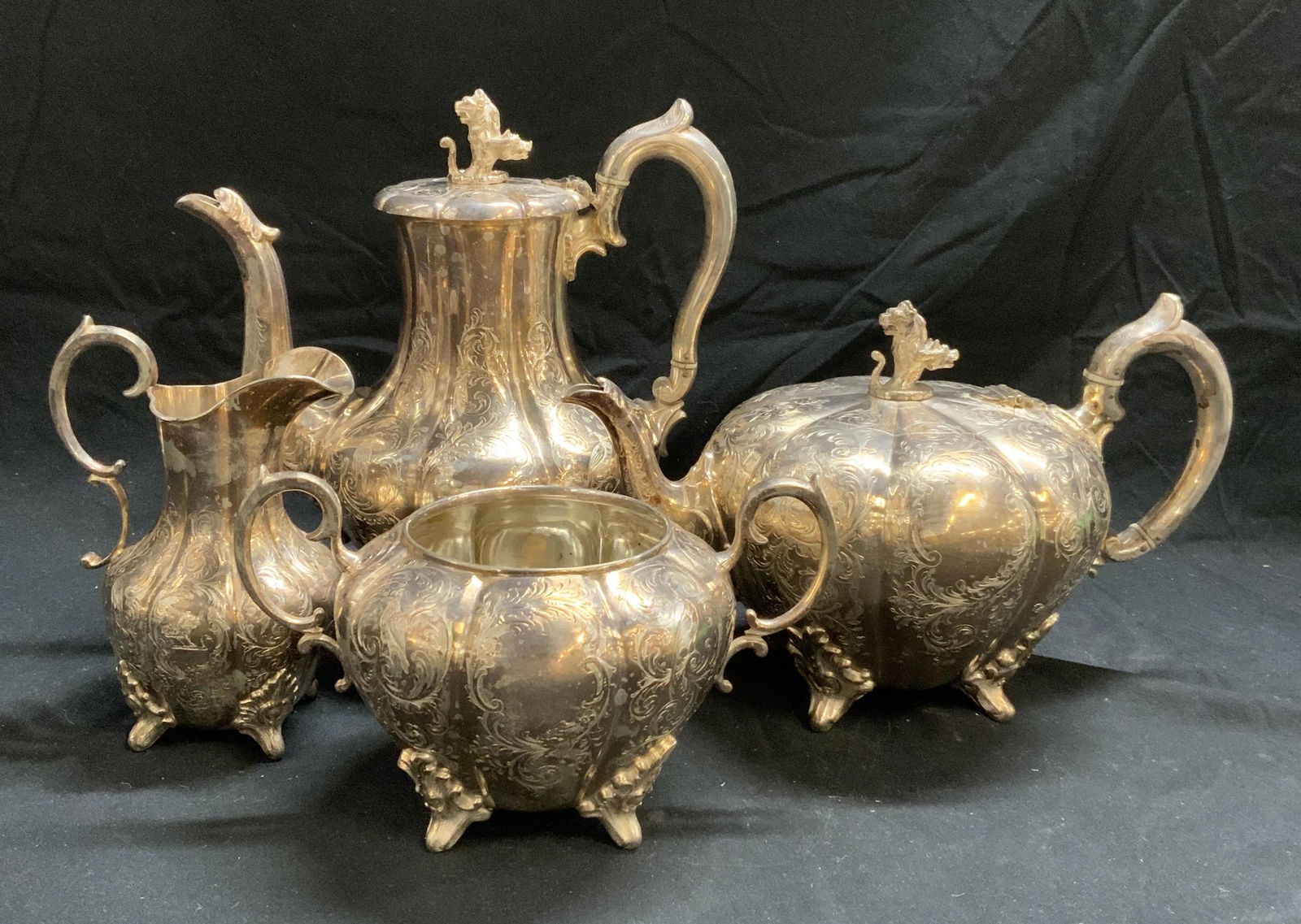 Set 4 EH & CO Silver Plated Tea/Coffee Service (1 of 13)