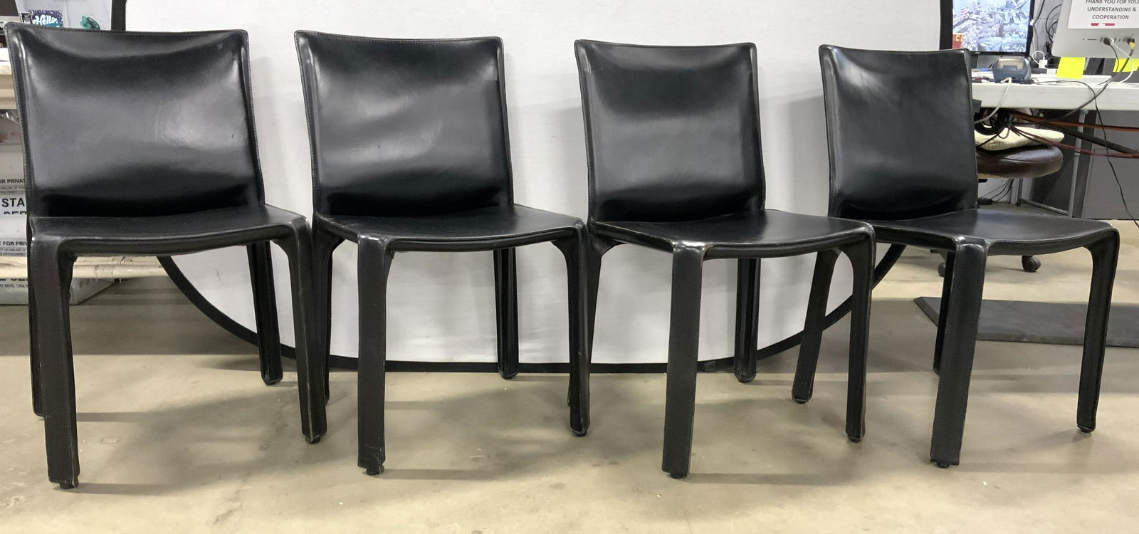 MARIO BELLINI CASSINA 412 CAB Chairs C 1978 Blk (1 of 12)