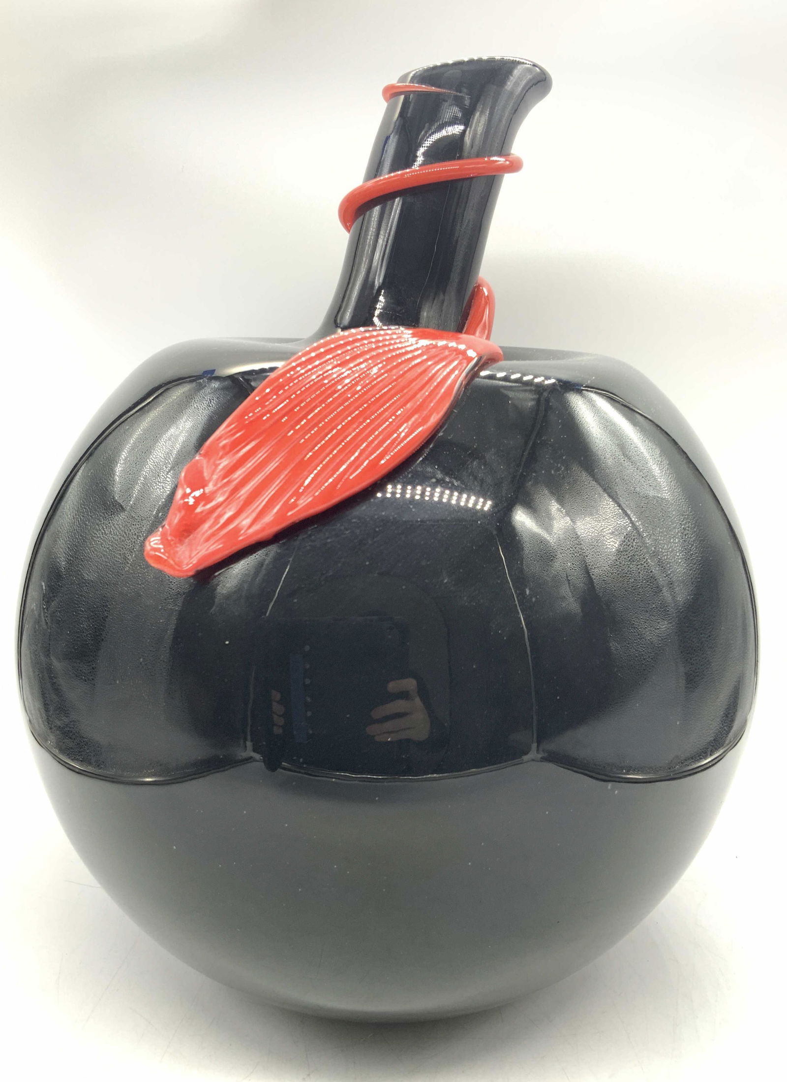 Hand Blown Art Glass Apple Shaped Vessel (1 of 10)