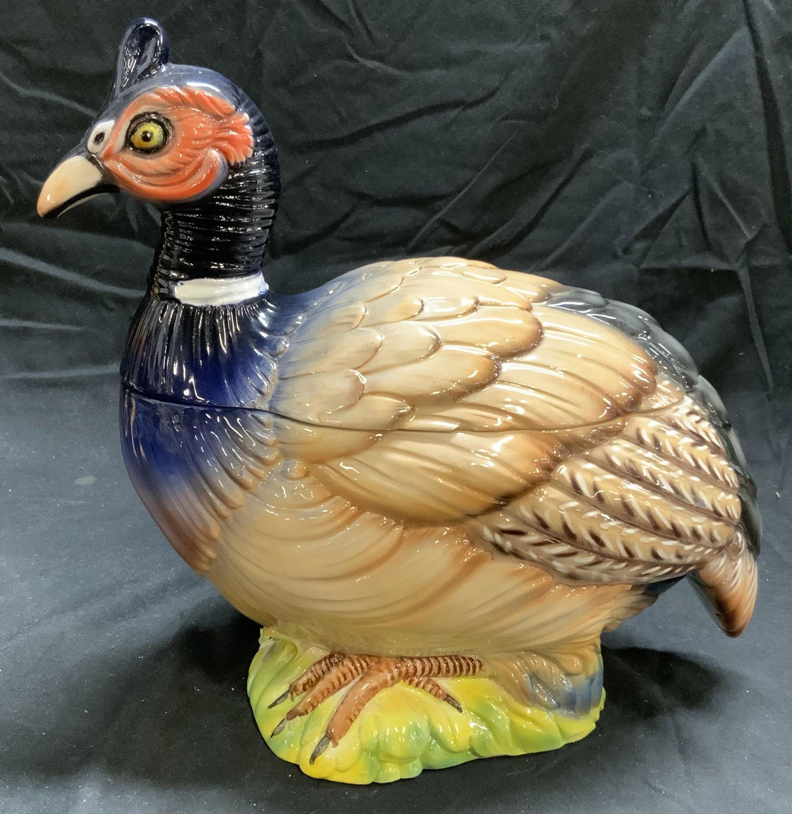 Vintage Ceramic Majolica Pheasant Vessel Italy (1 of 7)