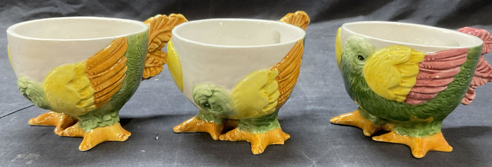 Lot 3 Ceramic Chick Figural Tea Cups, Italy (1 of 7)
