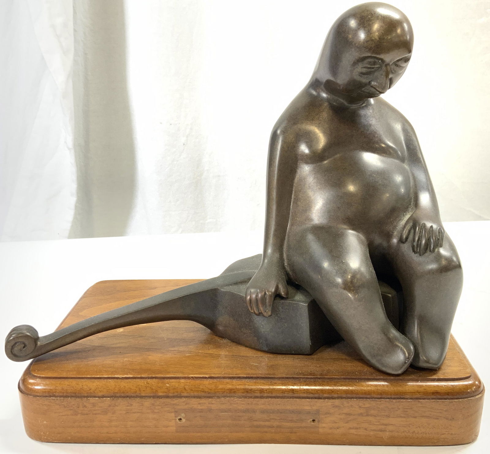 R ENGLAND Signed Bronze Man On Cello (1 of 10)