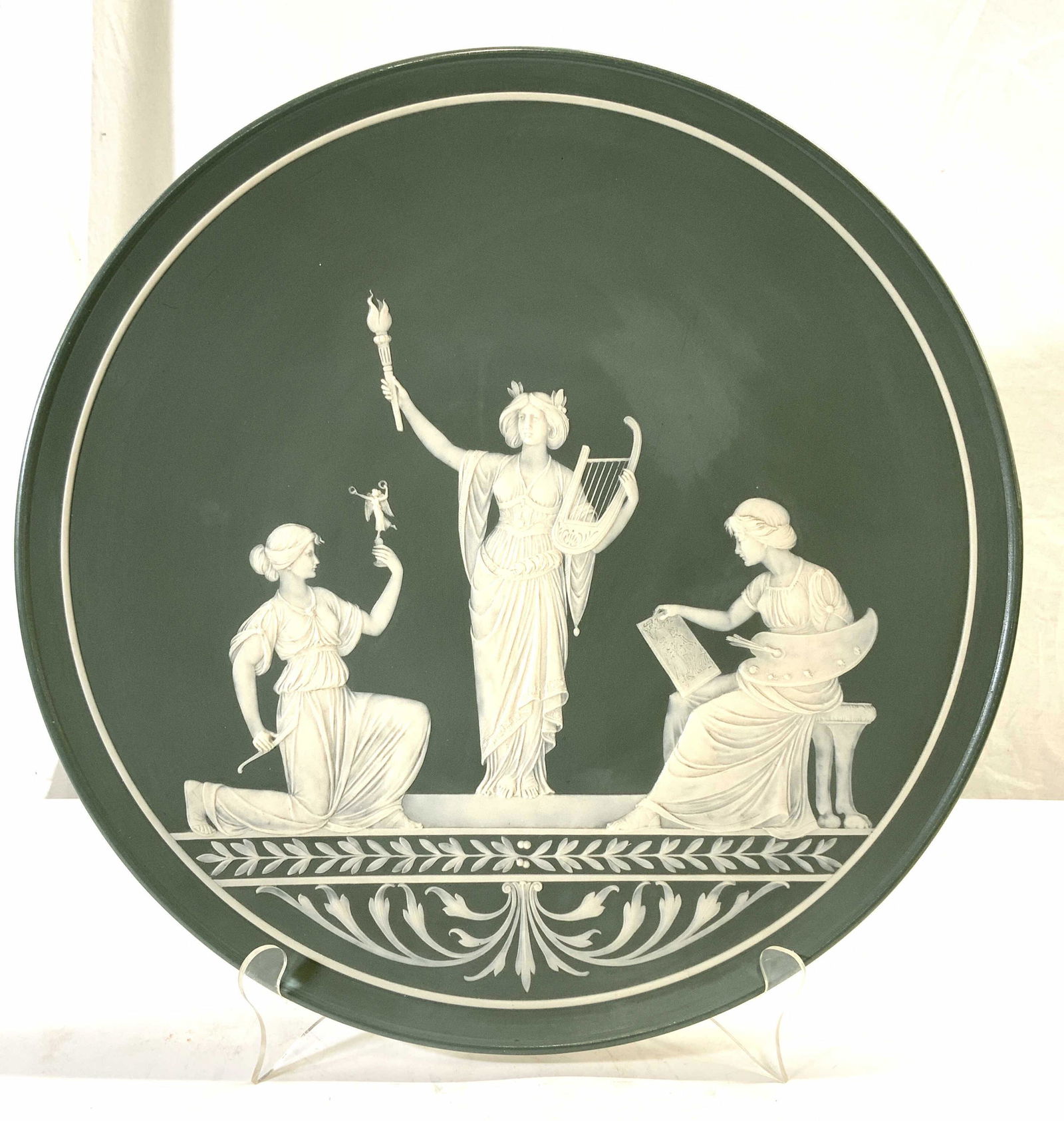 Antique METTLACH Ceramic Charger Wall Decor (1 of 10)