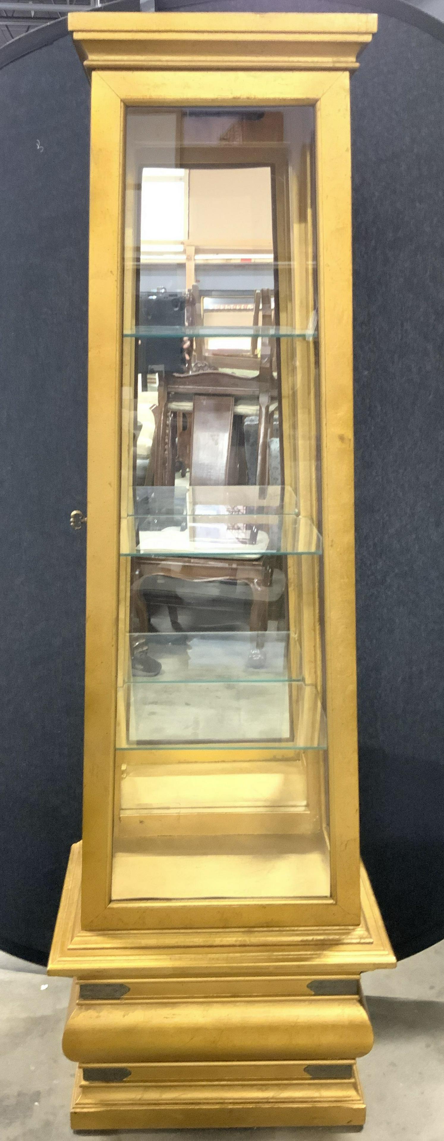 SABINIS FURNITURE Giltwood Display Case W Shelves (1 of 11)