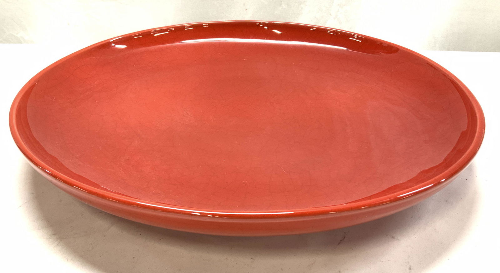 Red Modernist Porcelain Centerpiece/ Wall Dish (1 of 6)
