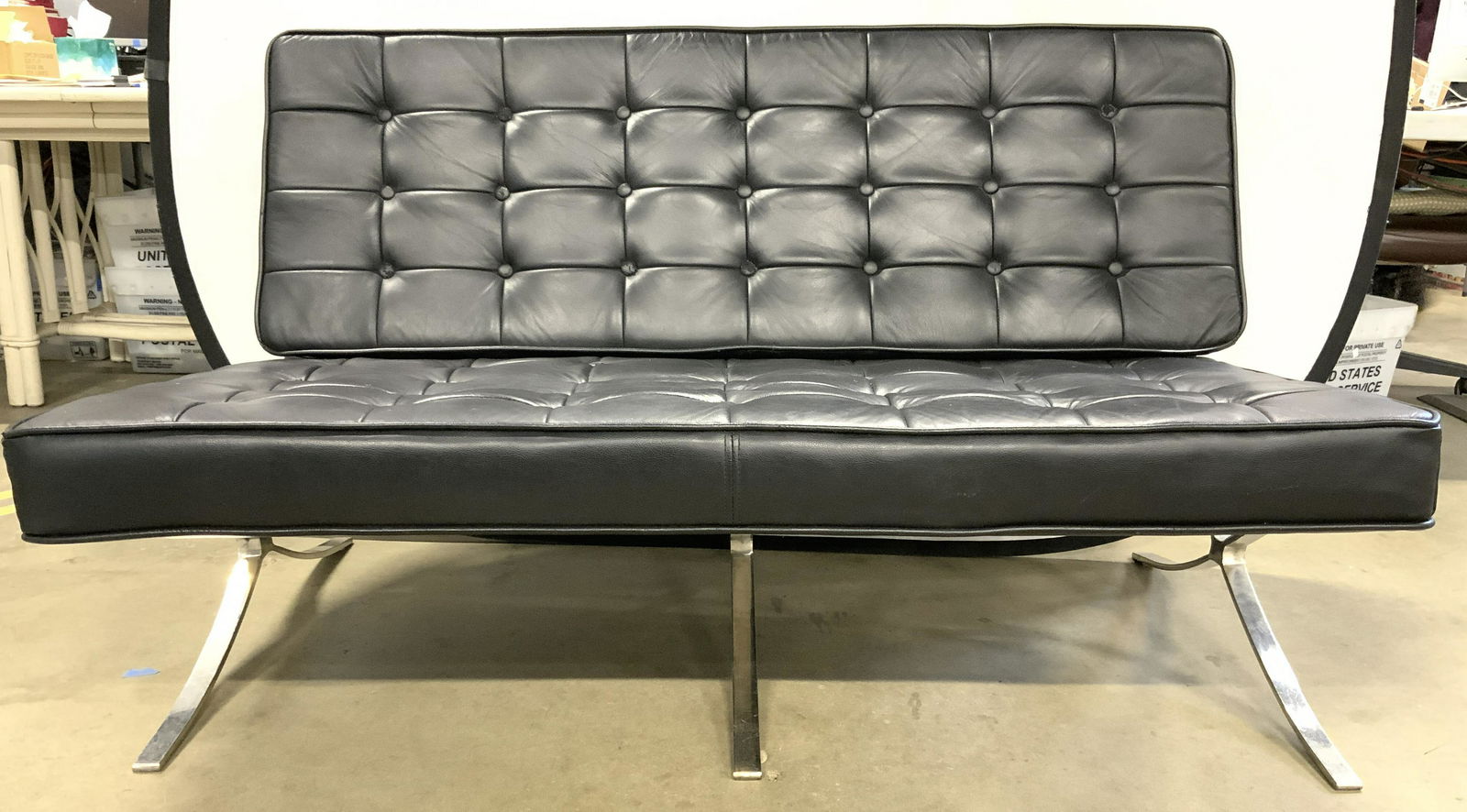 LUDWID MIES VAN DER ROHE Barcelona Style Loveseat (1 of 10)