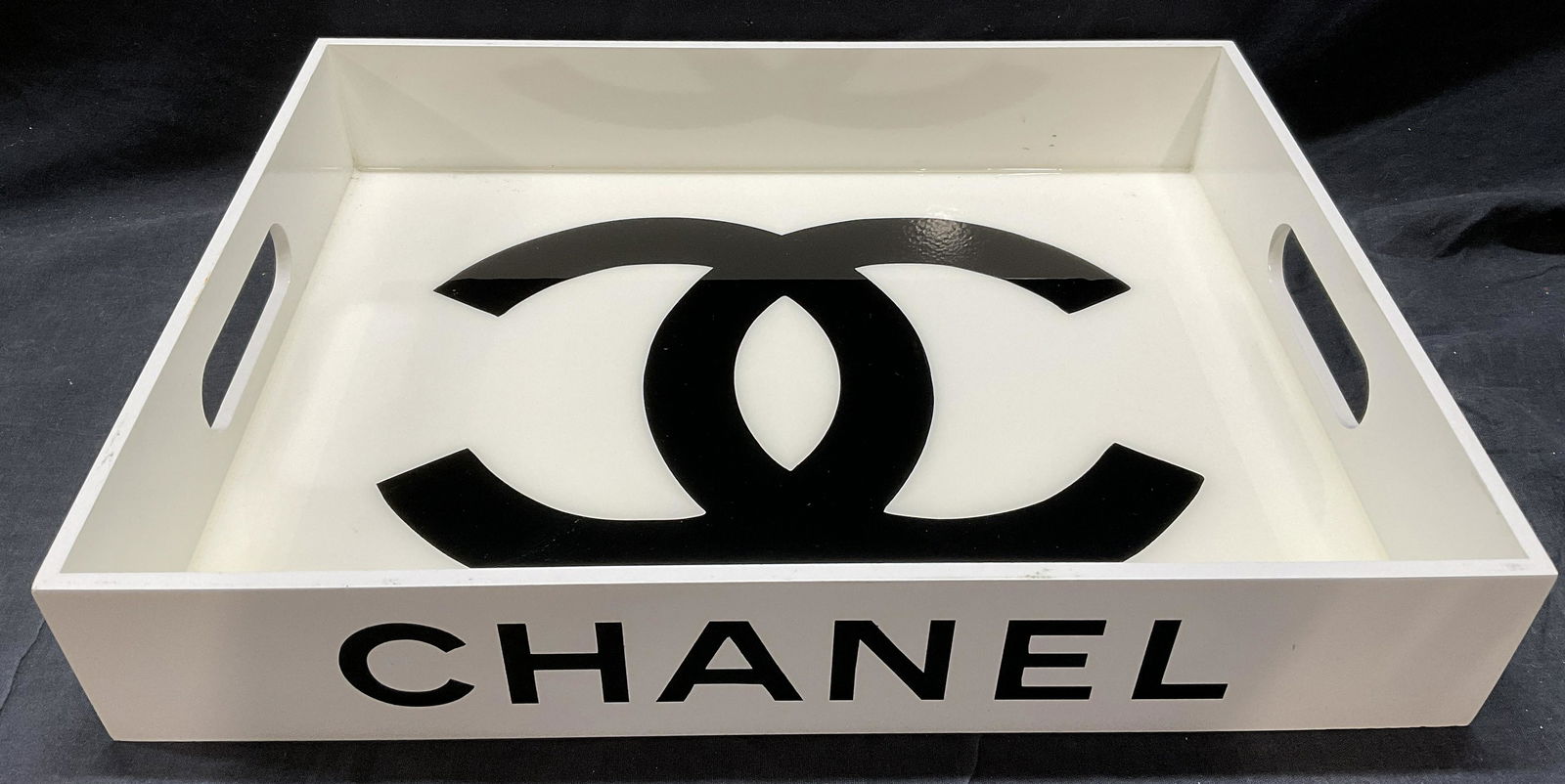 Chanel Logo Lacquered Wood Tray (1 of 7)