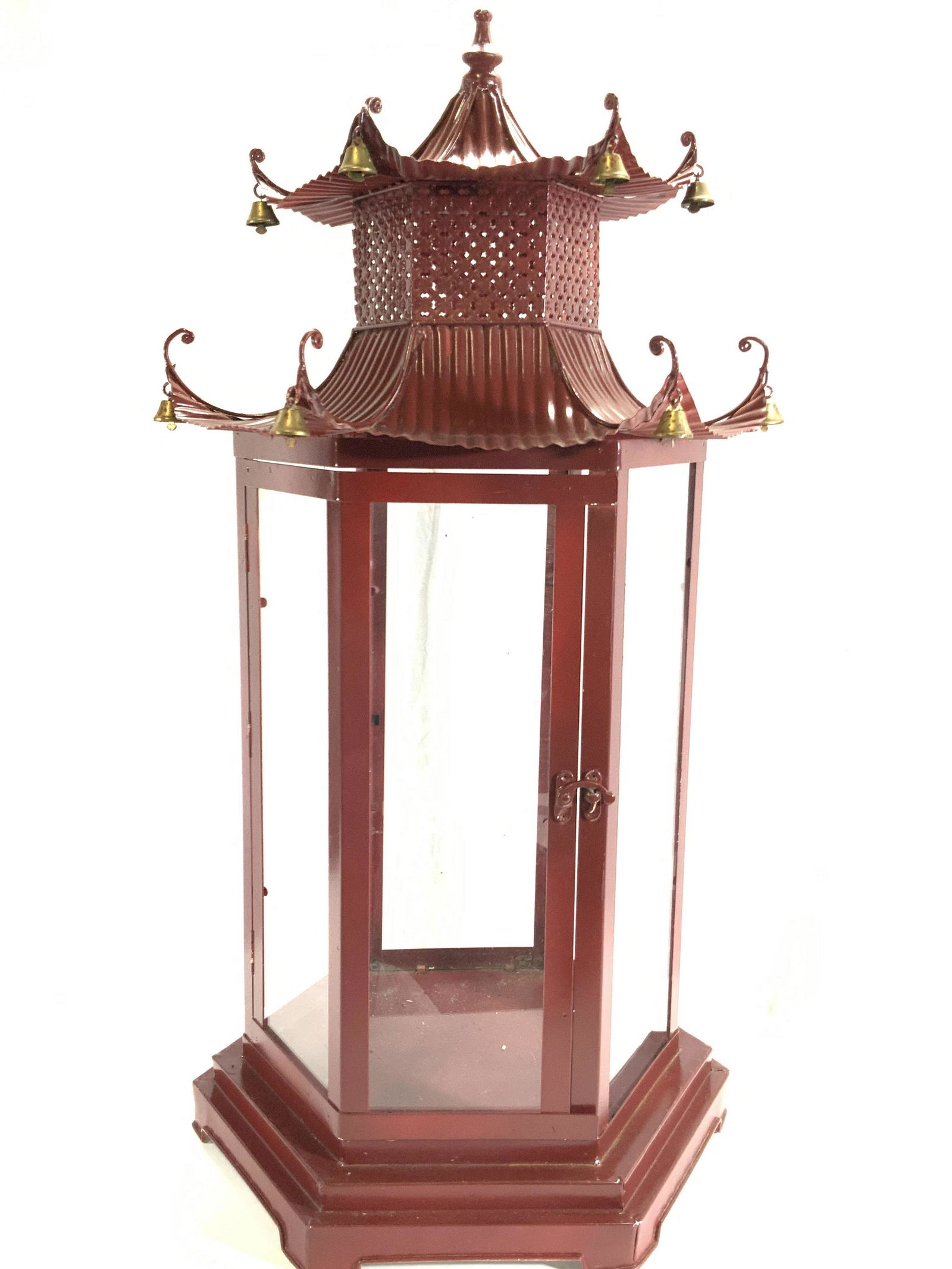 3 Ft Tall Metal Pagoda Asian Style Display Case (1 of 10)