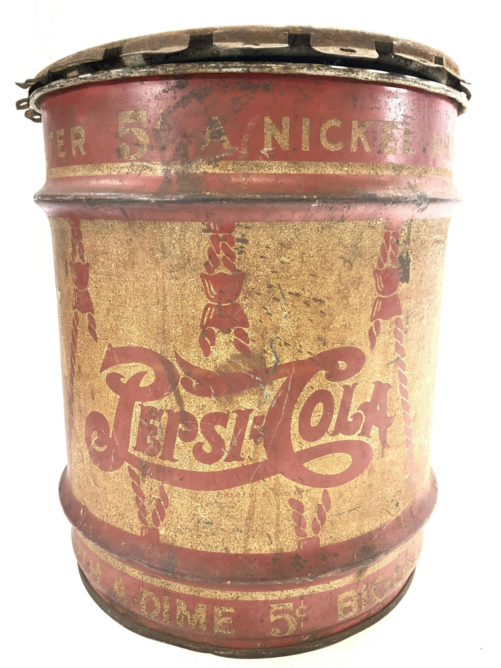Antique 17 Inch  Pepsi Cola Fountain Syrup Barrel (1 of 8)
