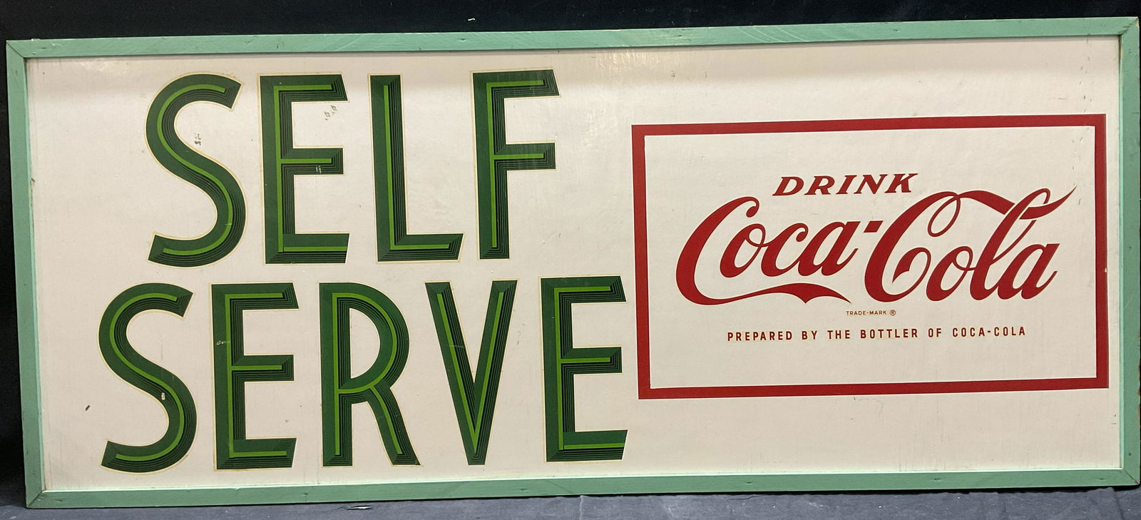 Coca Cola, Wooden Self Serve Sign Vintage Advert (1 of 11)