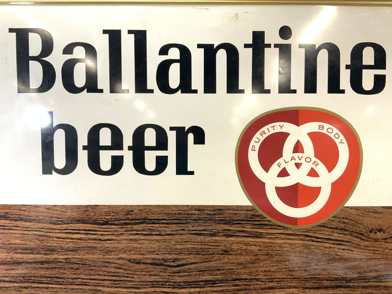 XL 1966 Antique BALLANTINE BEER Metal Sign Advert (1 of 11)