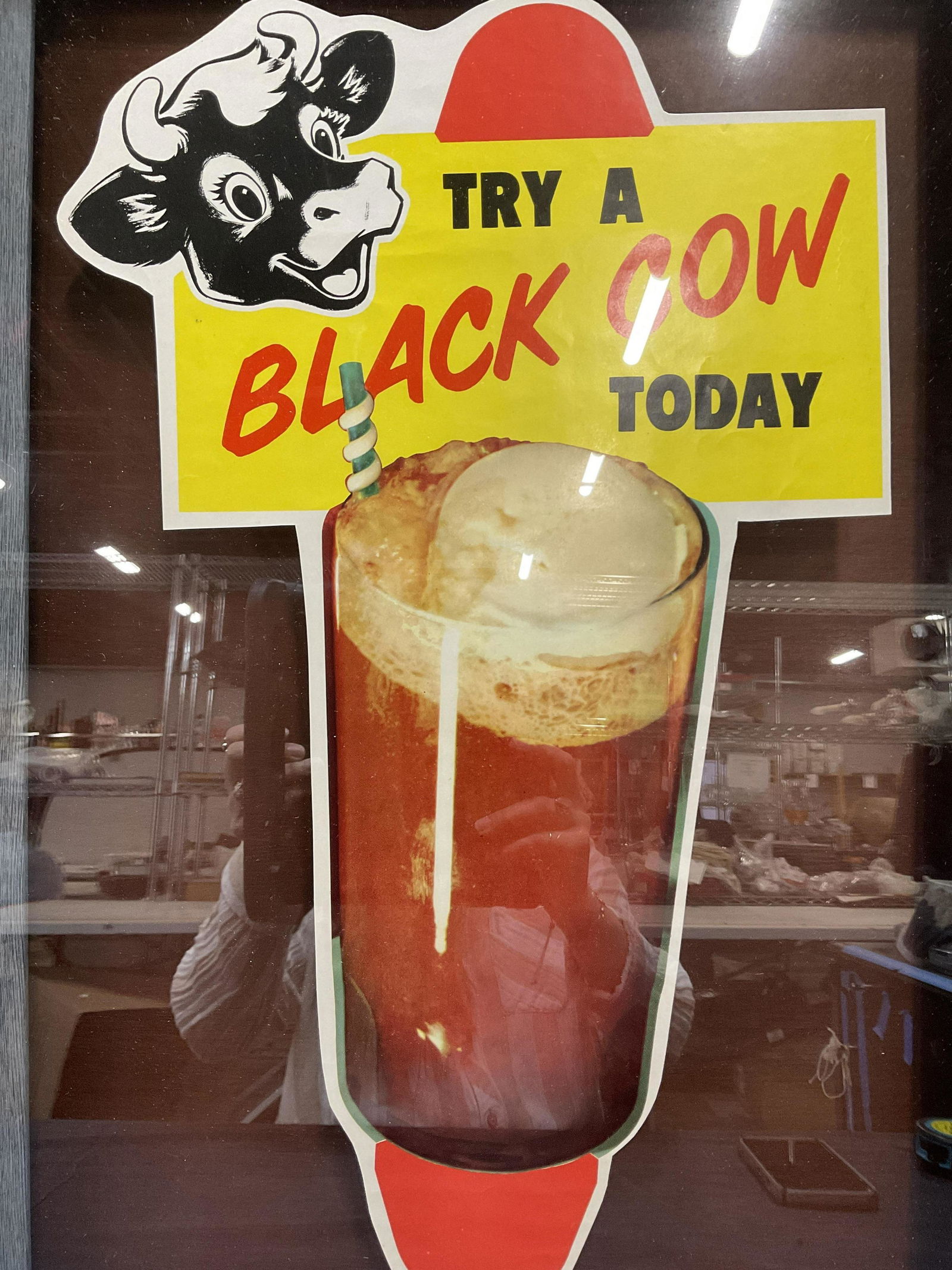 Framed Vintage Ice Cream/Drink Advertisement (1 of 6)