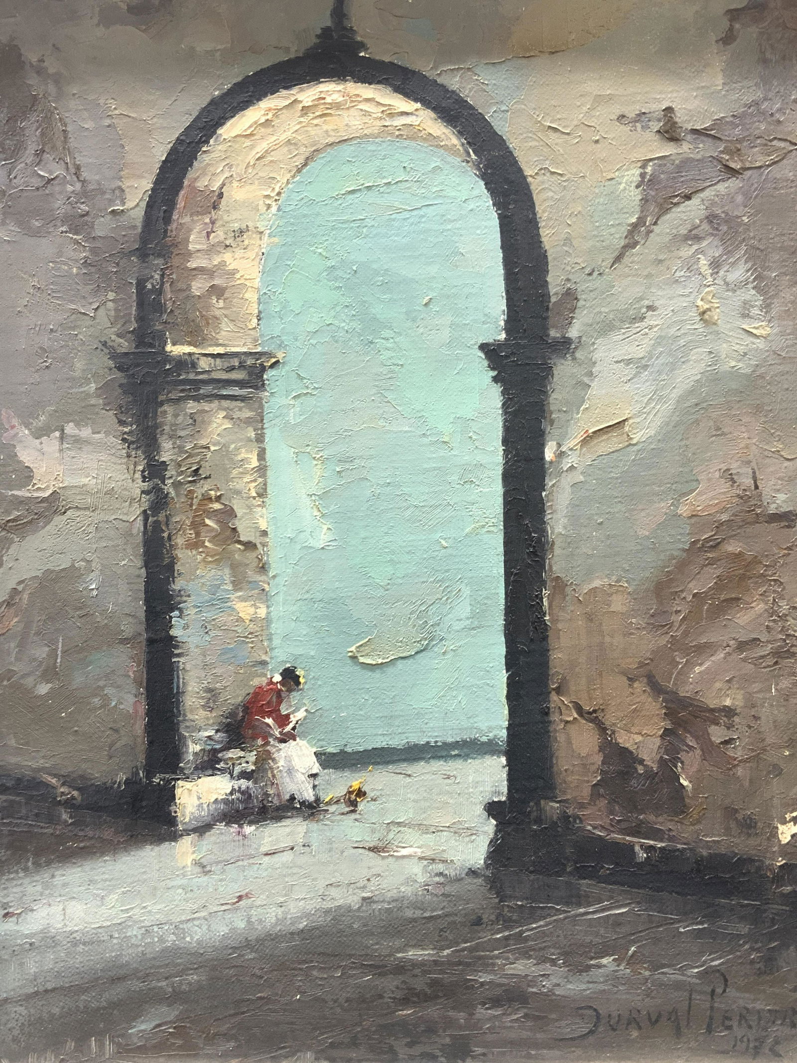 DURVAL PEREIRA  Signed Archway Oil Painting (1 of 11)