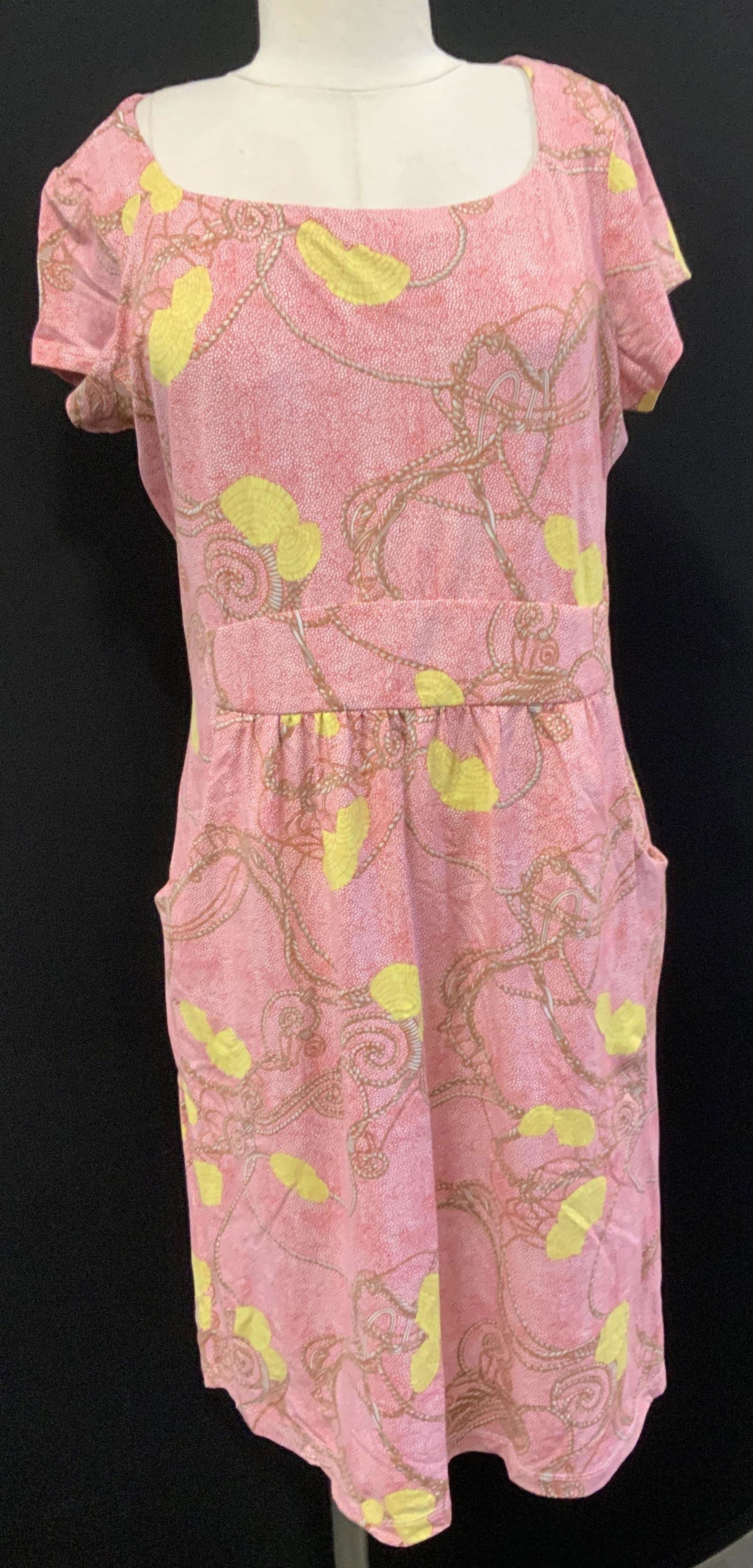 J. McLaughlin Seashell Print Dress w Pockets (1 of 7)
