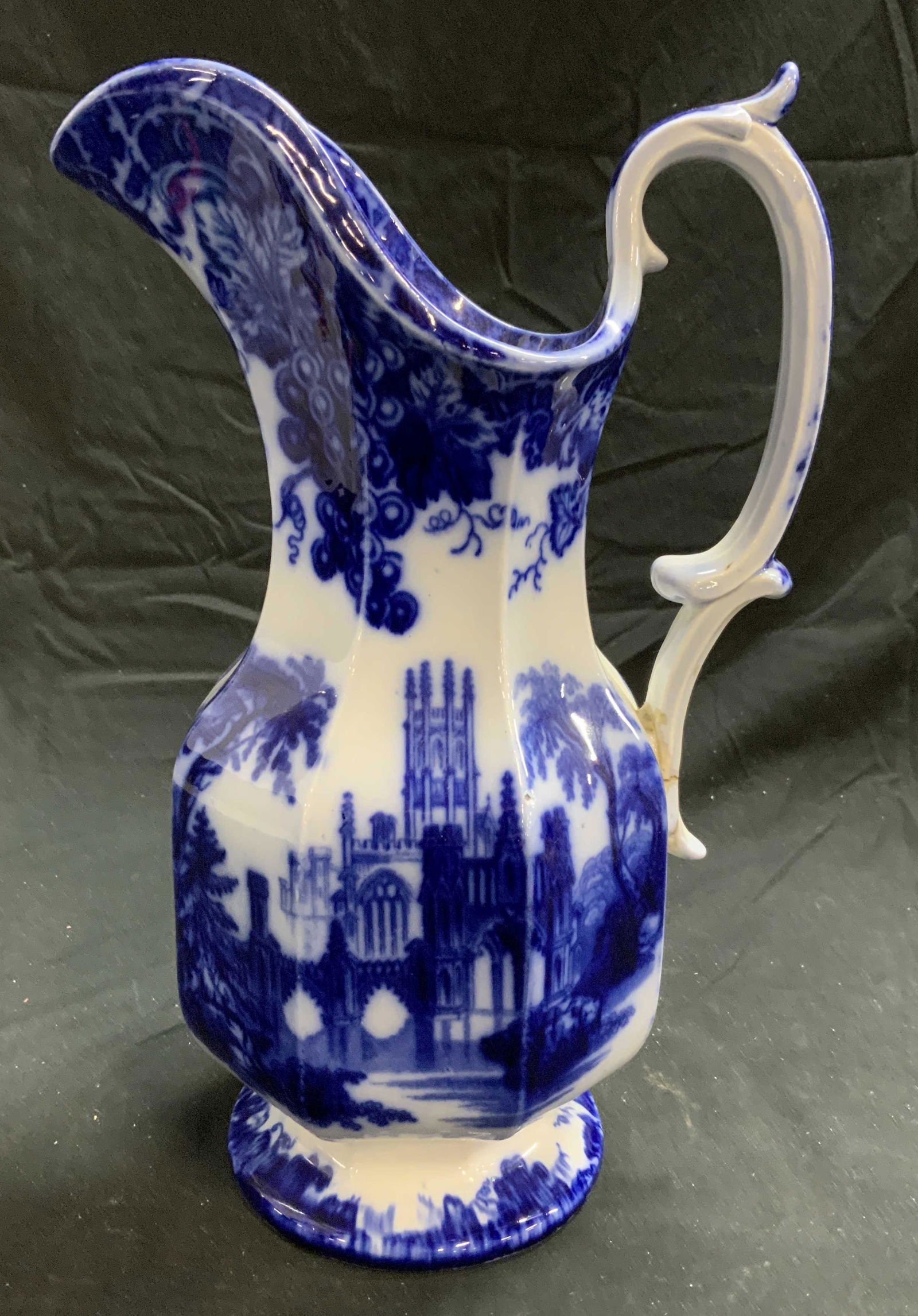 Vtg Gothic JF & CO Porcelain Transferware Pitcher (1 of 7)