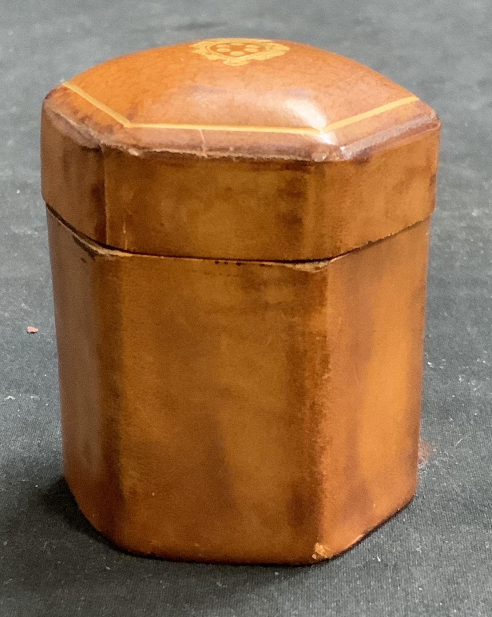 Hand Tooled Tan Leather Trinket Box (1 of 6)