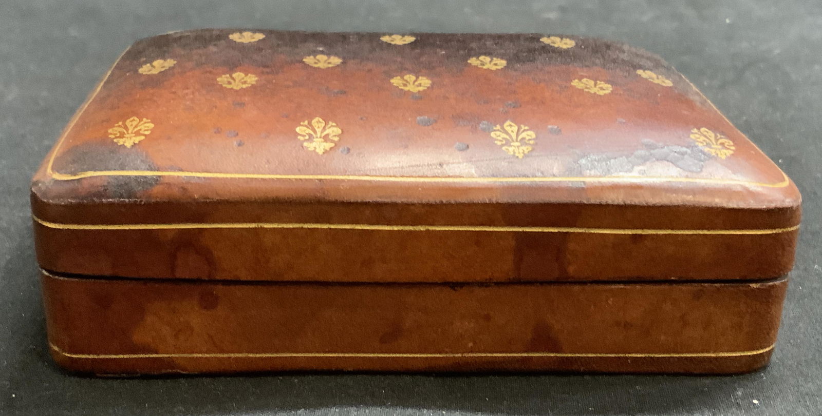 Hand Tooled Brown Leather Trinket Box (1 of 7)