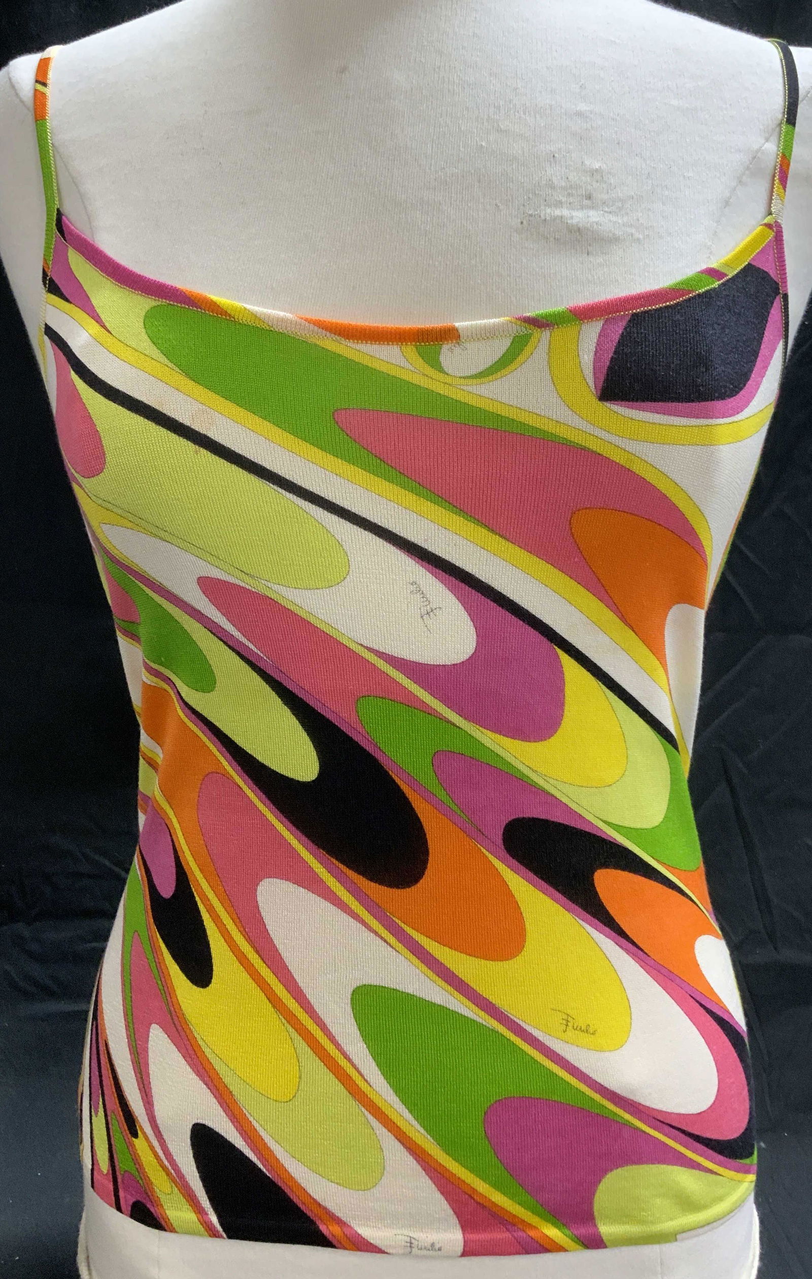 EMILIO PUCCI Sleeveless Silk Printed Top (1 of 7)