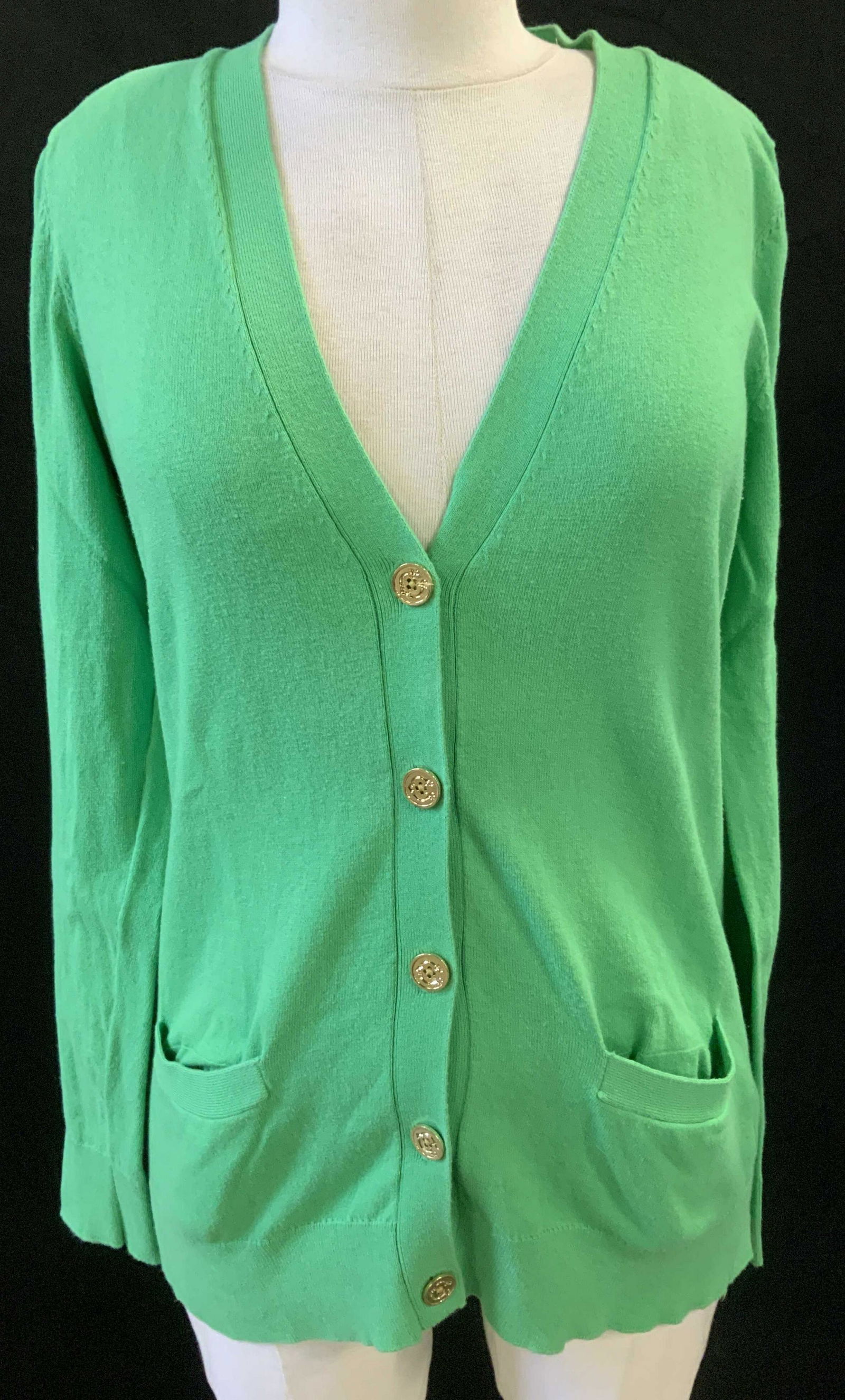 C WONDER  Irish Green Cotton Cardign (1 of 6)