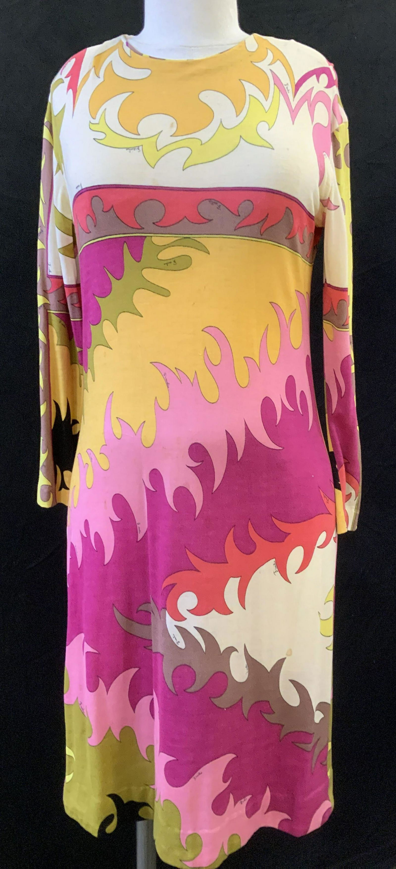 Emilio PUCCI Cashmere & Silk Abstract Dress Italy (1 of 9)