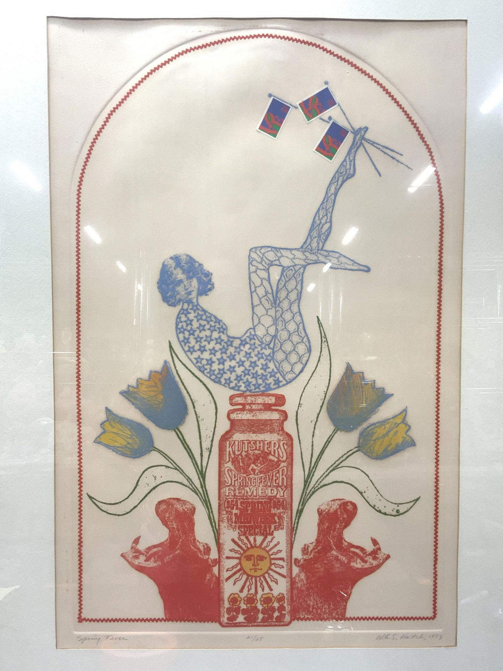 W.A.S.Hatch Signed Spring Fever Block Art Collage (1 of 12)