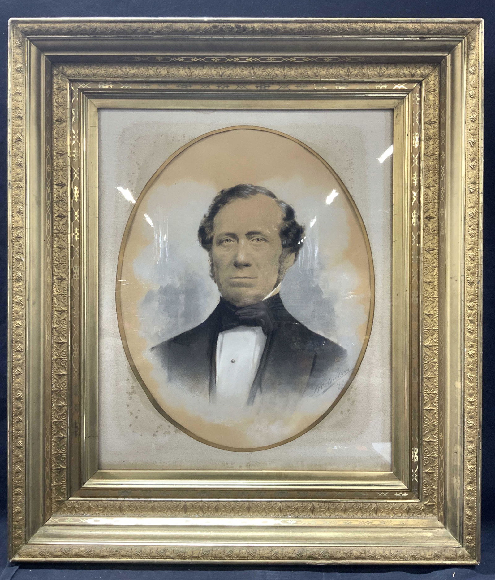 Horton Brod Signed Charcoal & Pastel Portrait (1 of 9)