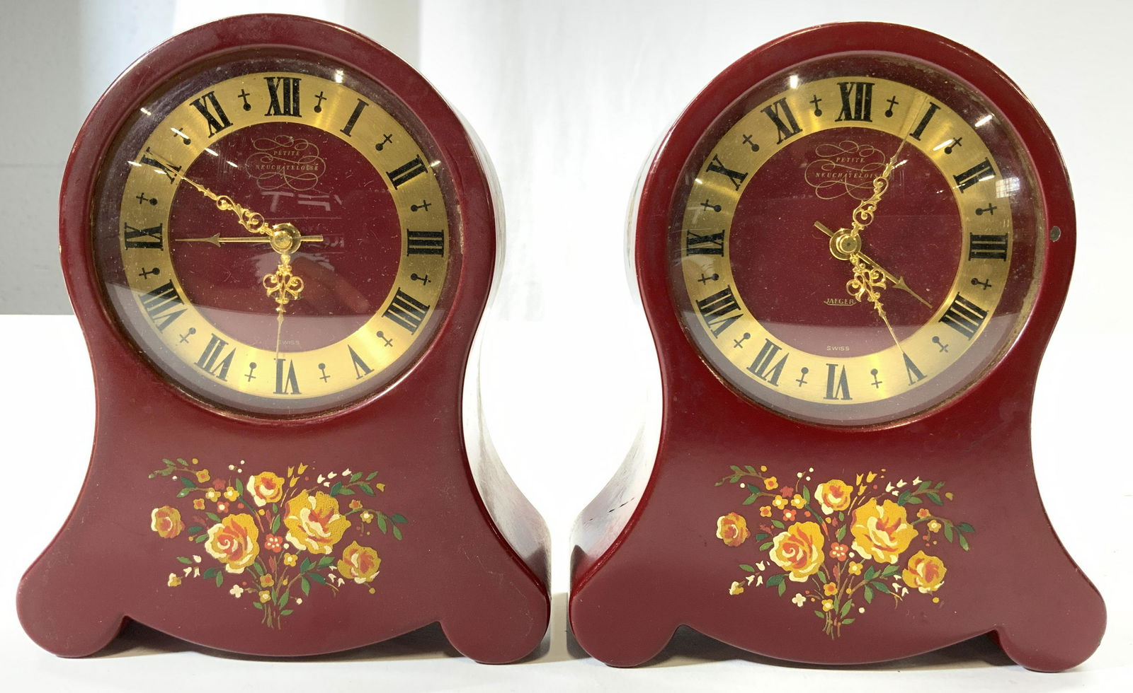 PETITE NEUCHATELOISE JAEGER Pr Metal Mantel Clocks (1 of 8)