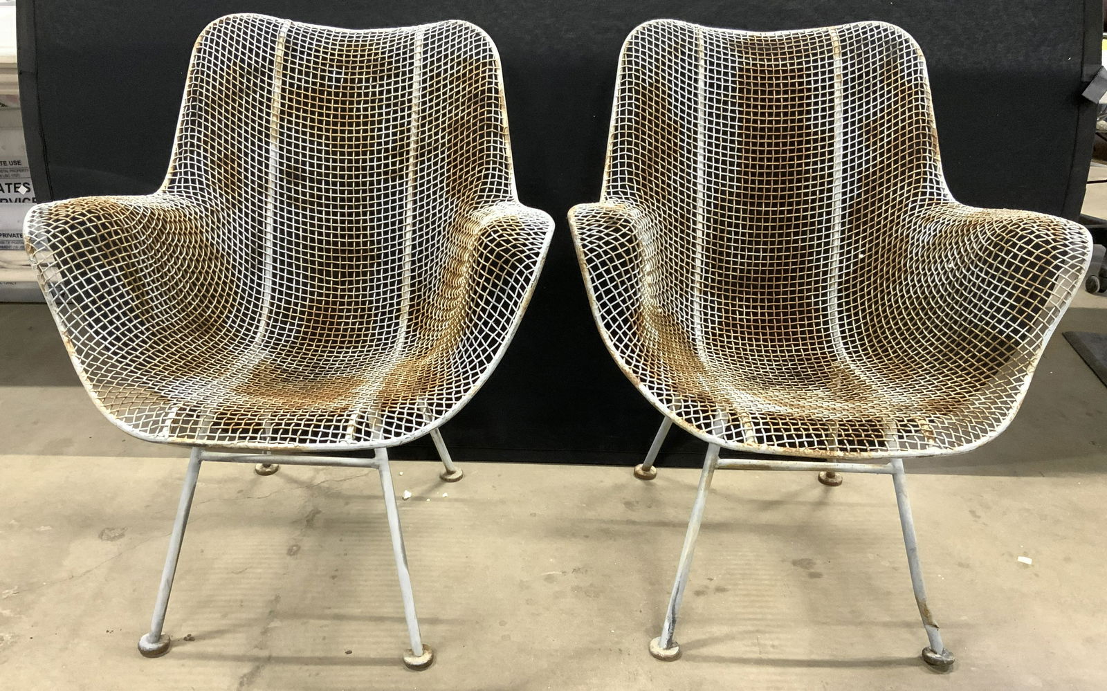 RUSSELL WOODARD SCULPTURA Pr MCM Metal Chairs (1 of 10)