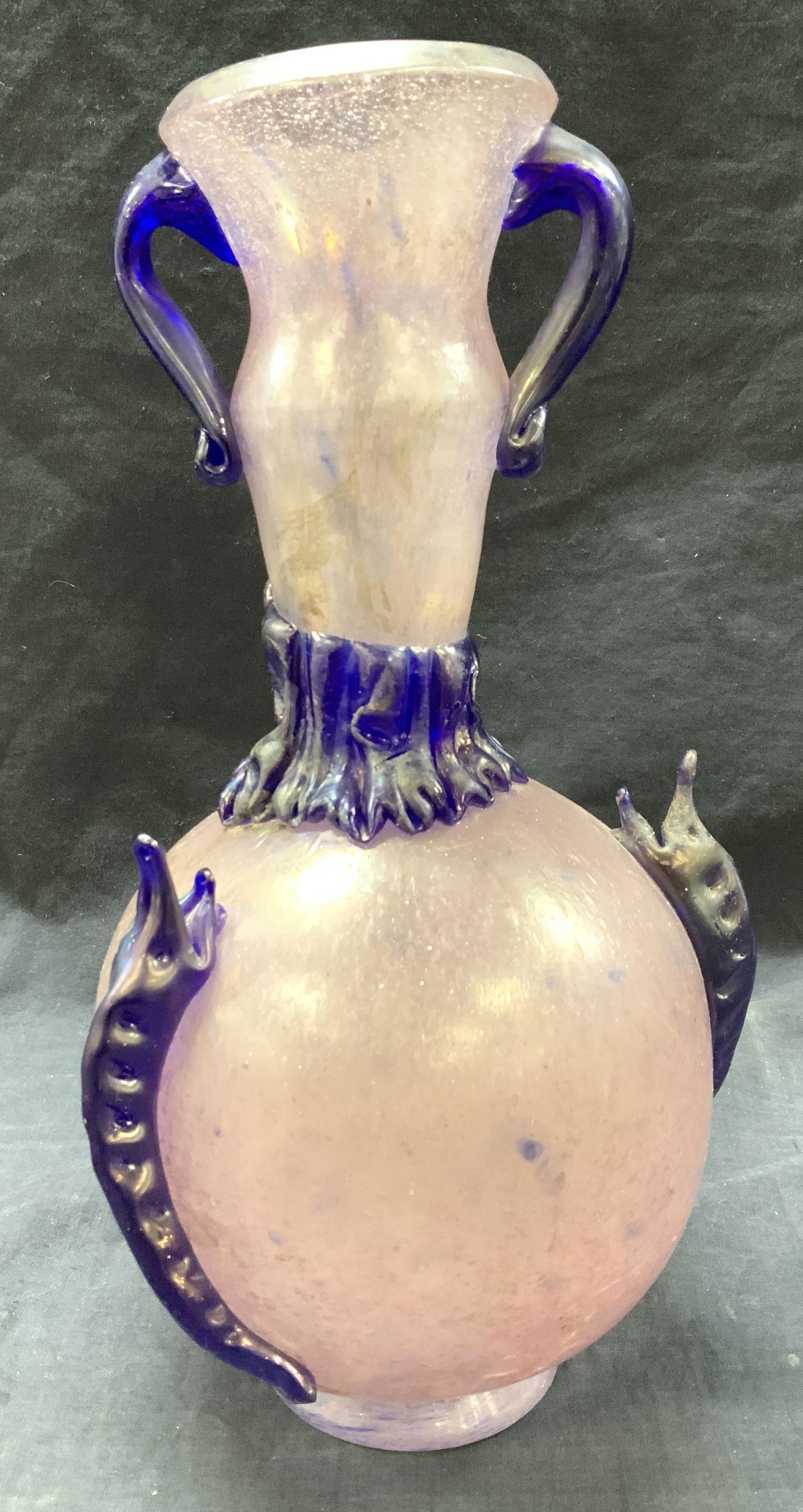 Hand Blown Heavy Venetian Glass Vase, Italy (1 of 8)