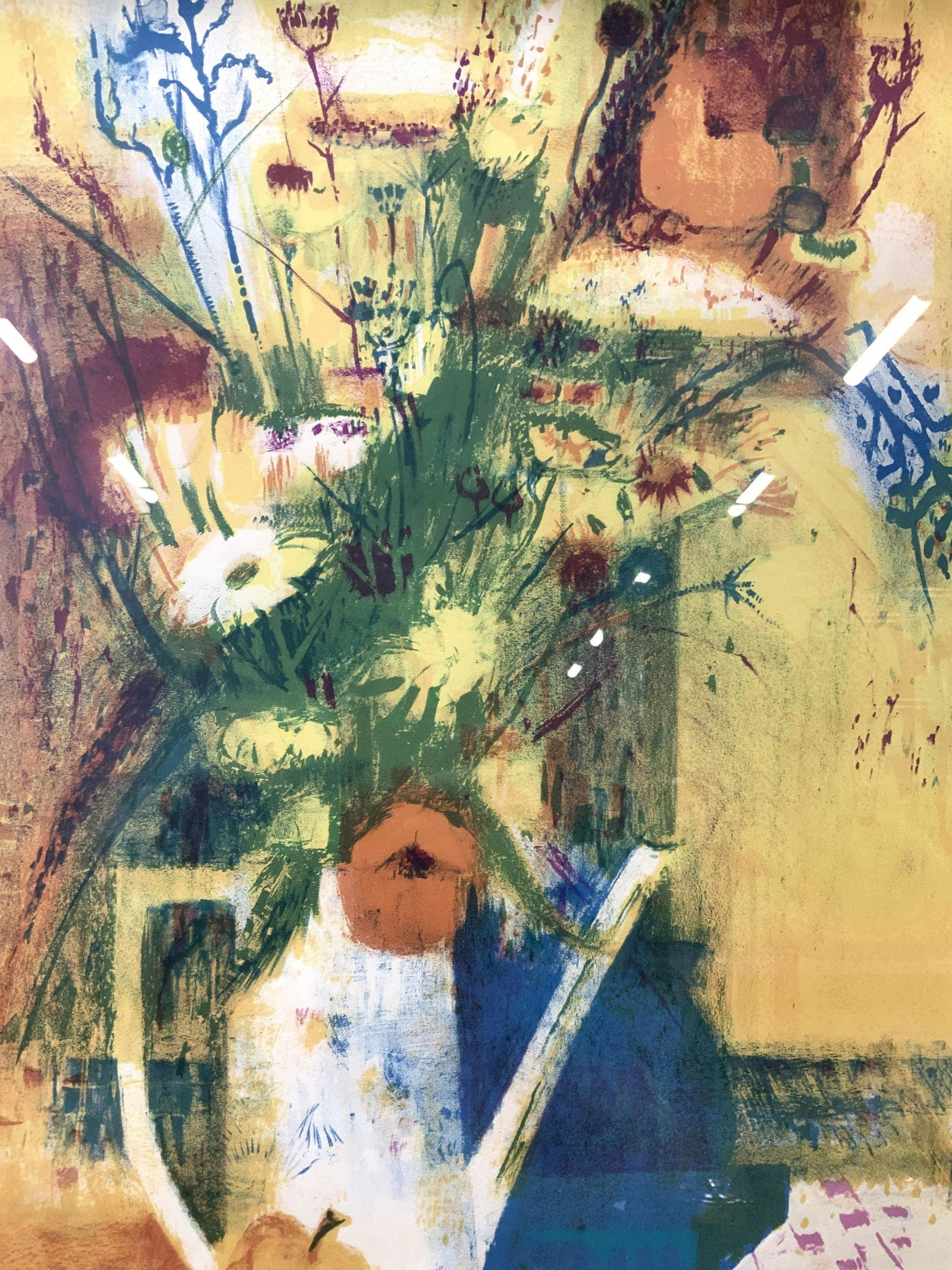 COLLOMB Signed V.Collounh Abstract Floral Litho (1 of 9)